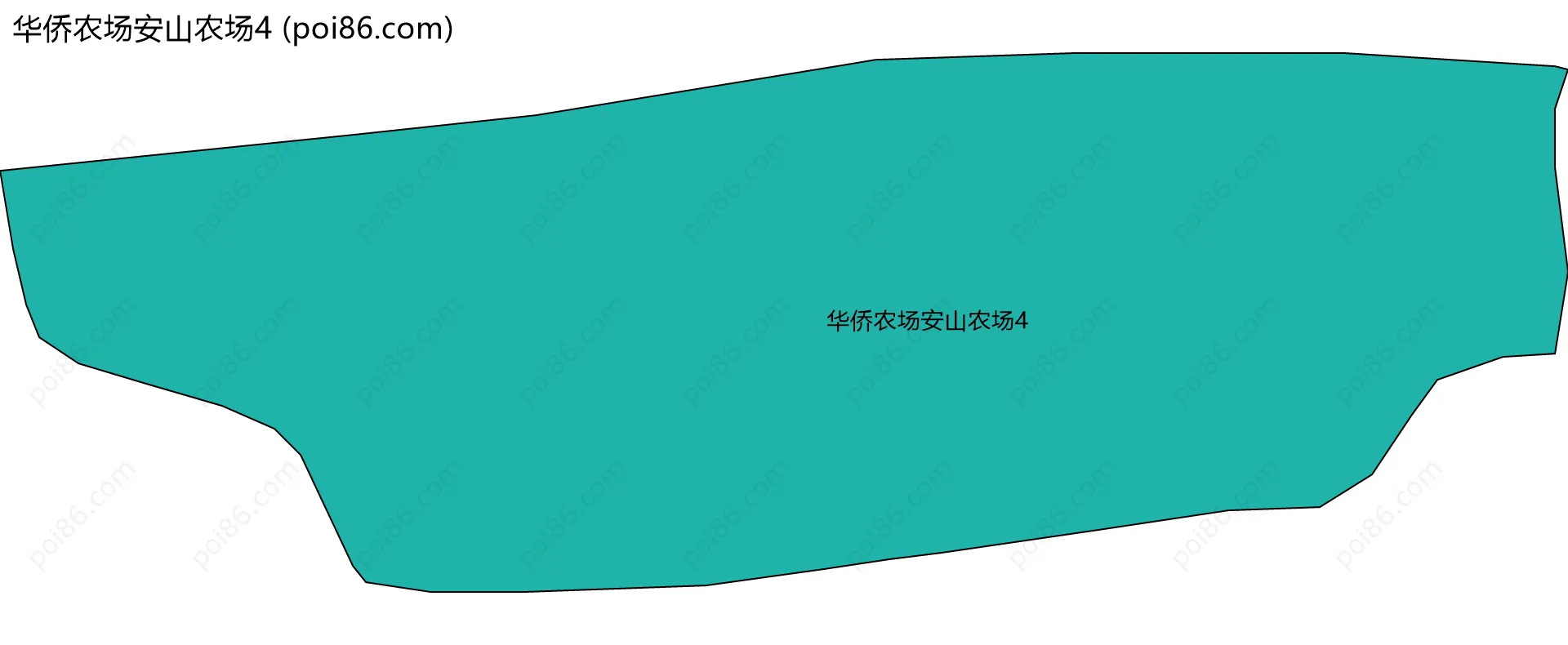华侨农场安山农场4边界地图