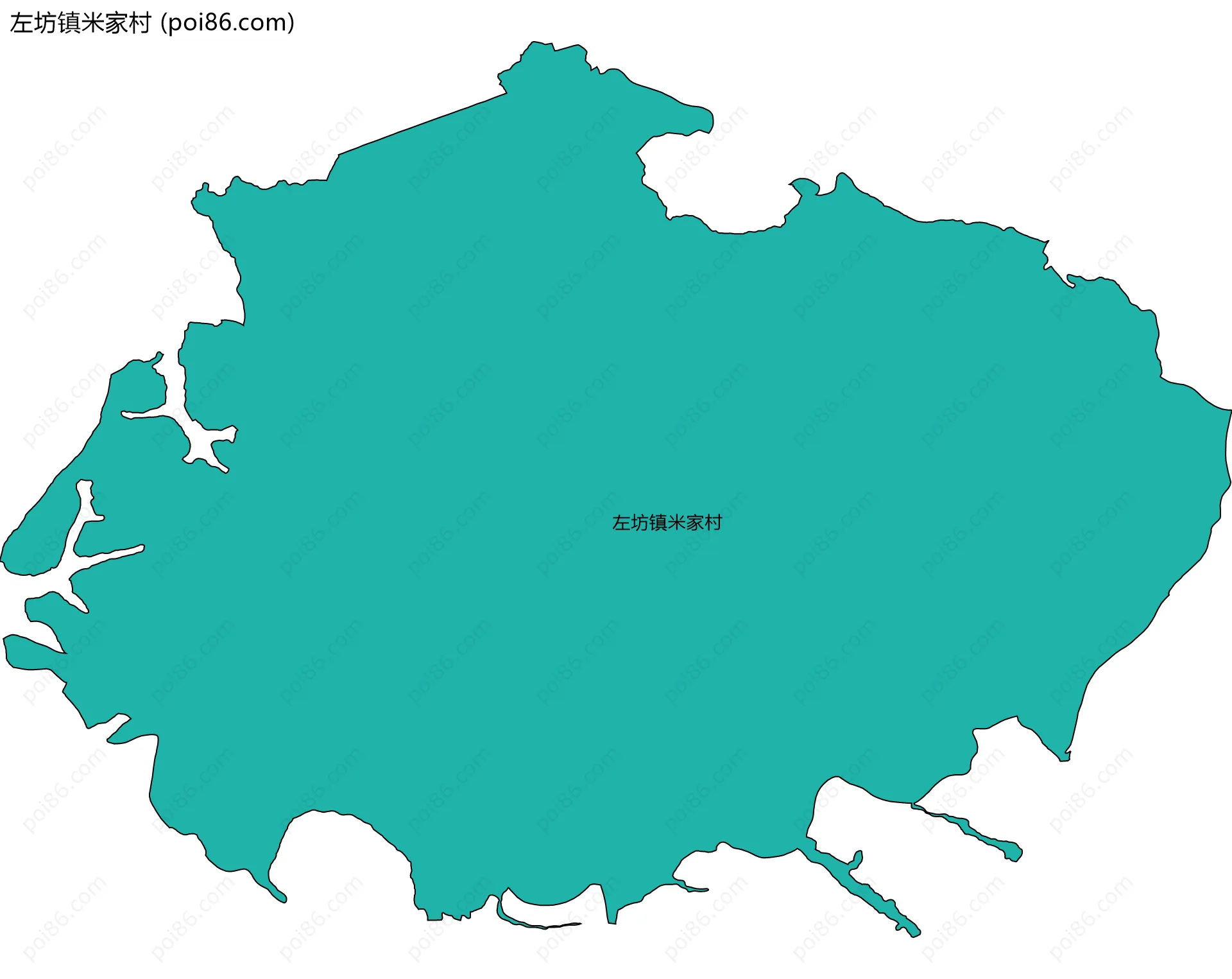 左坊镇米家村边界地图