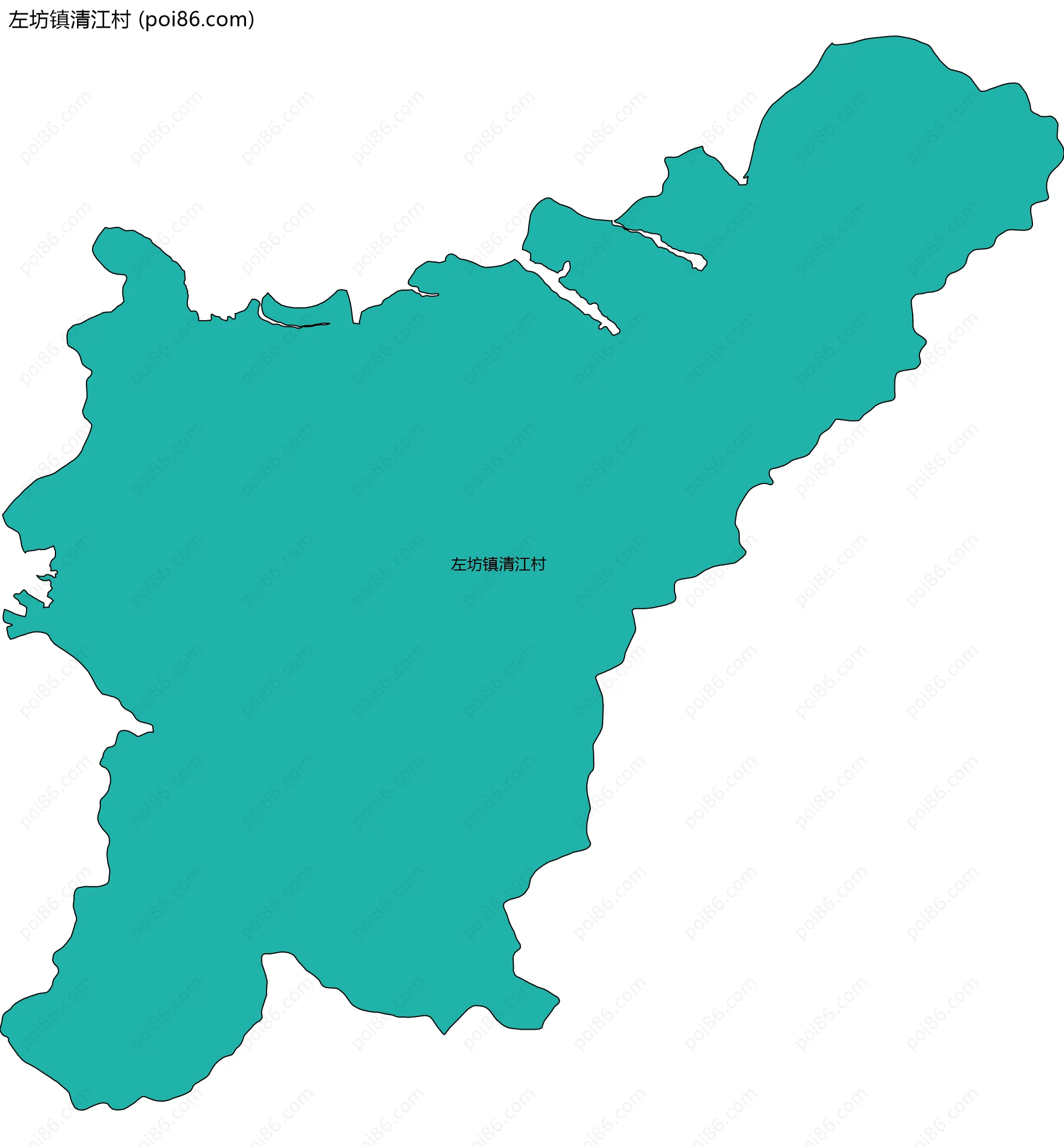 左坊镇清江村边界地图