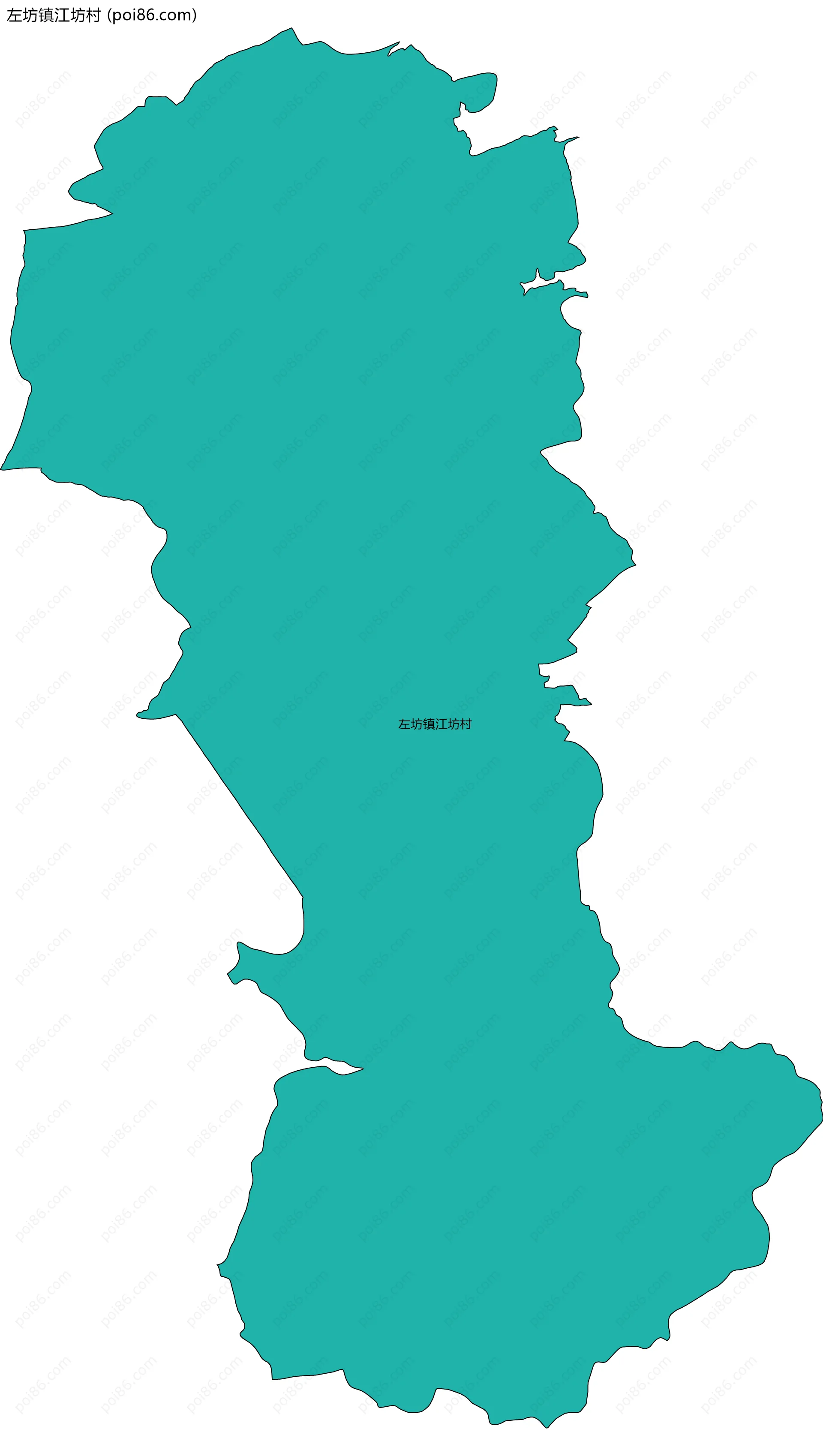 左坊镇江坊村边界地图