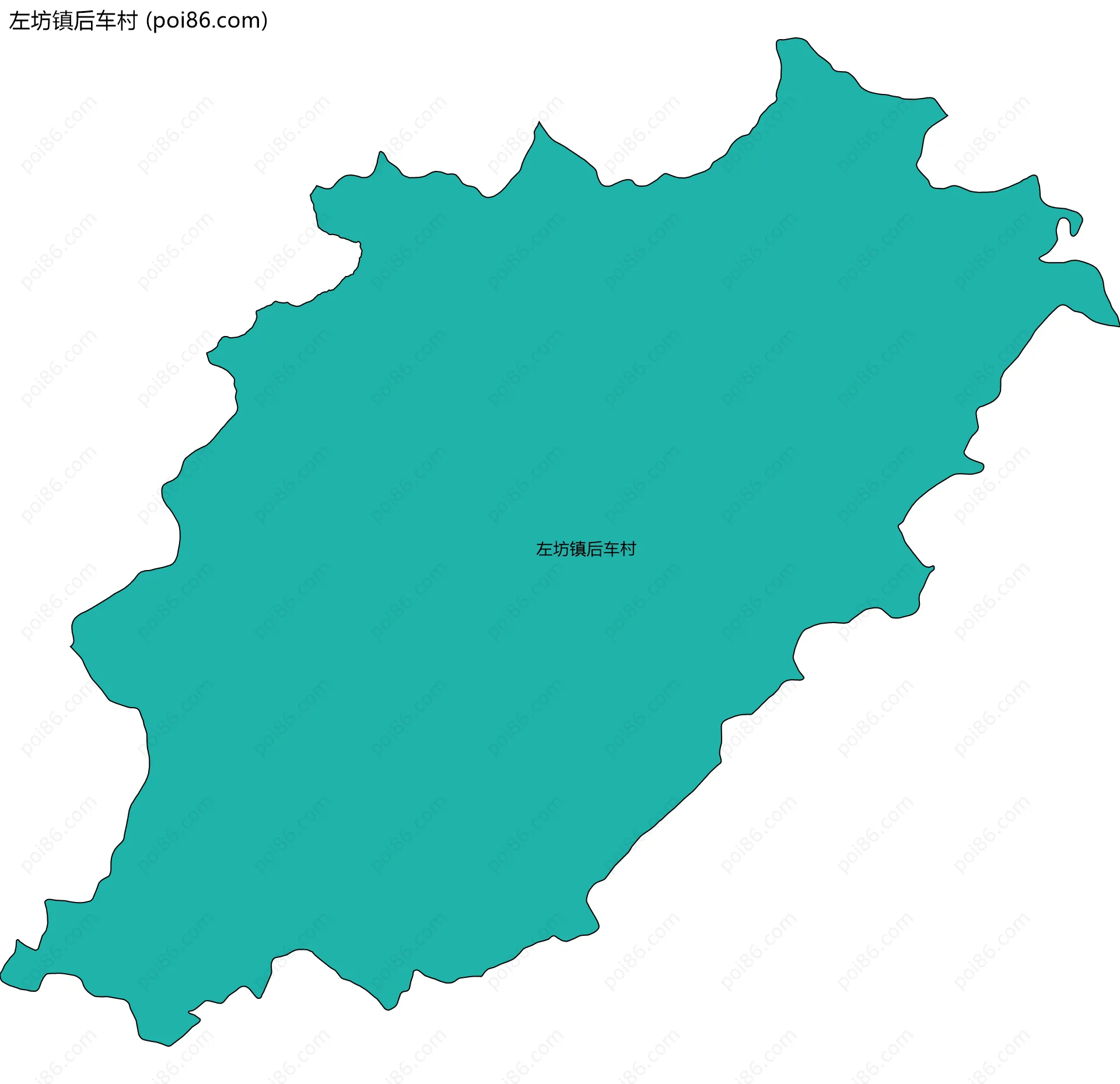 左坊镇后车村边界地图