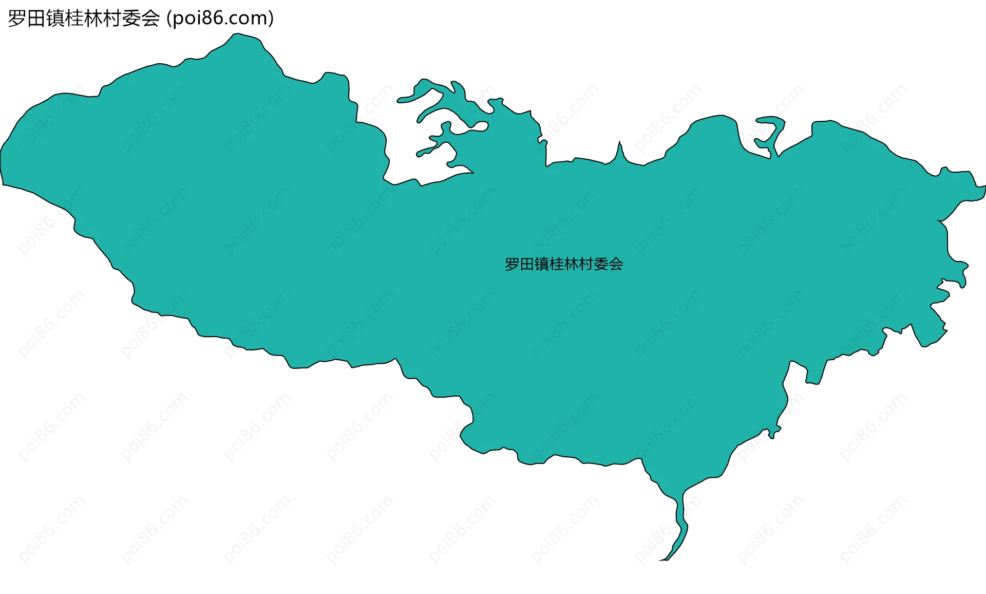 罗田镇桂林村委会边界地图