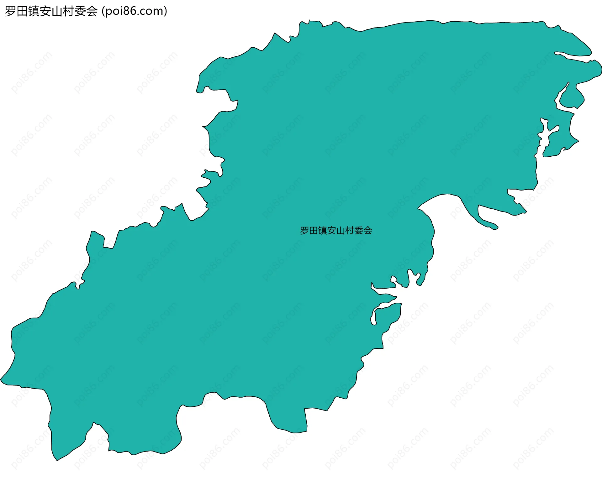 罗田镇安山村委会边界地图