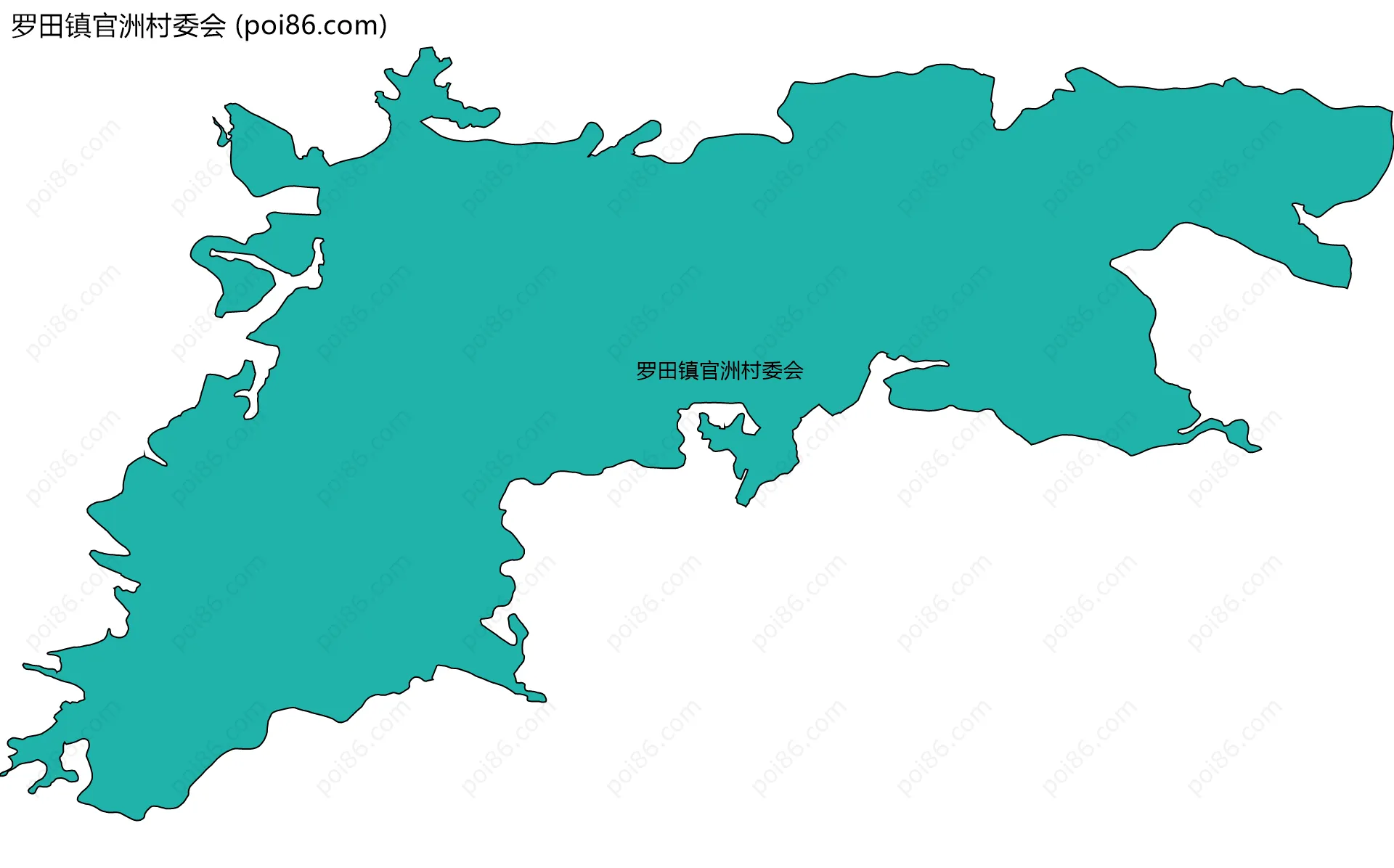 罗田镇官洲村委会边界地图