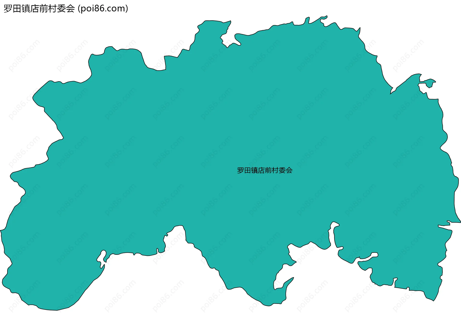 罗田镇店前村委会边界地图