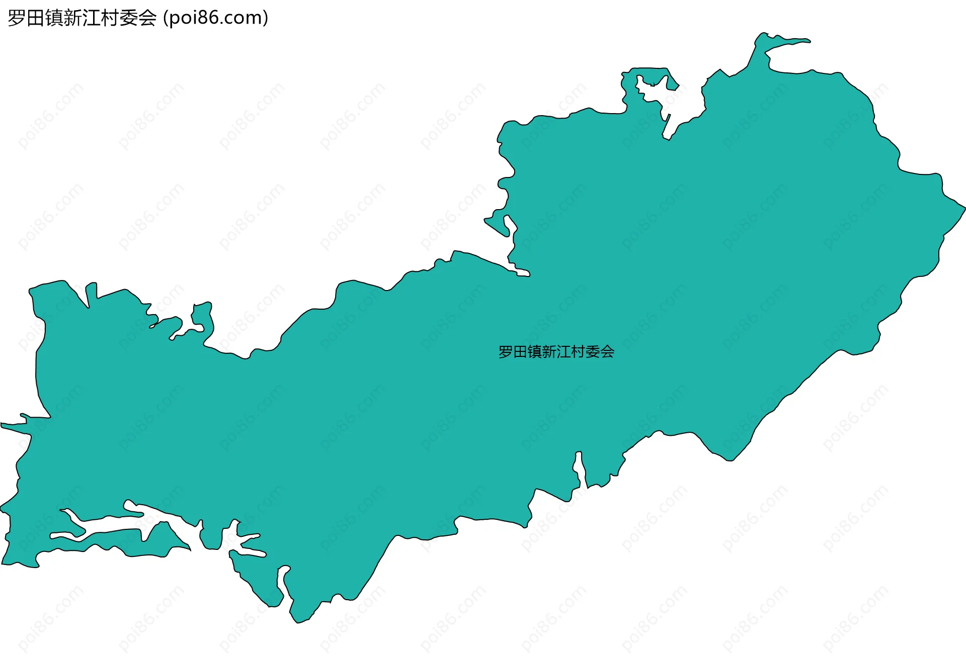 罗田镇新江村委会边界地图