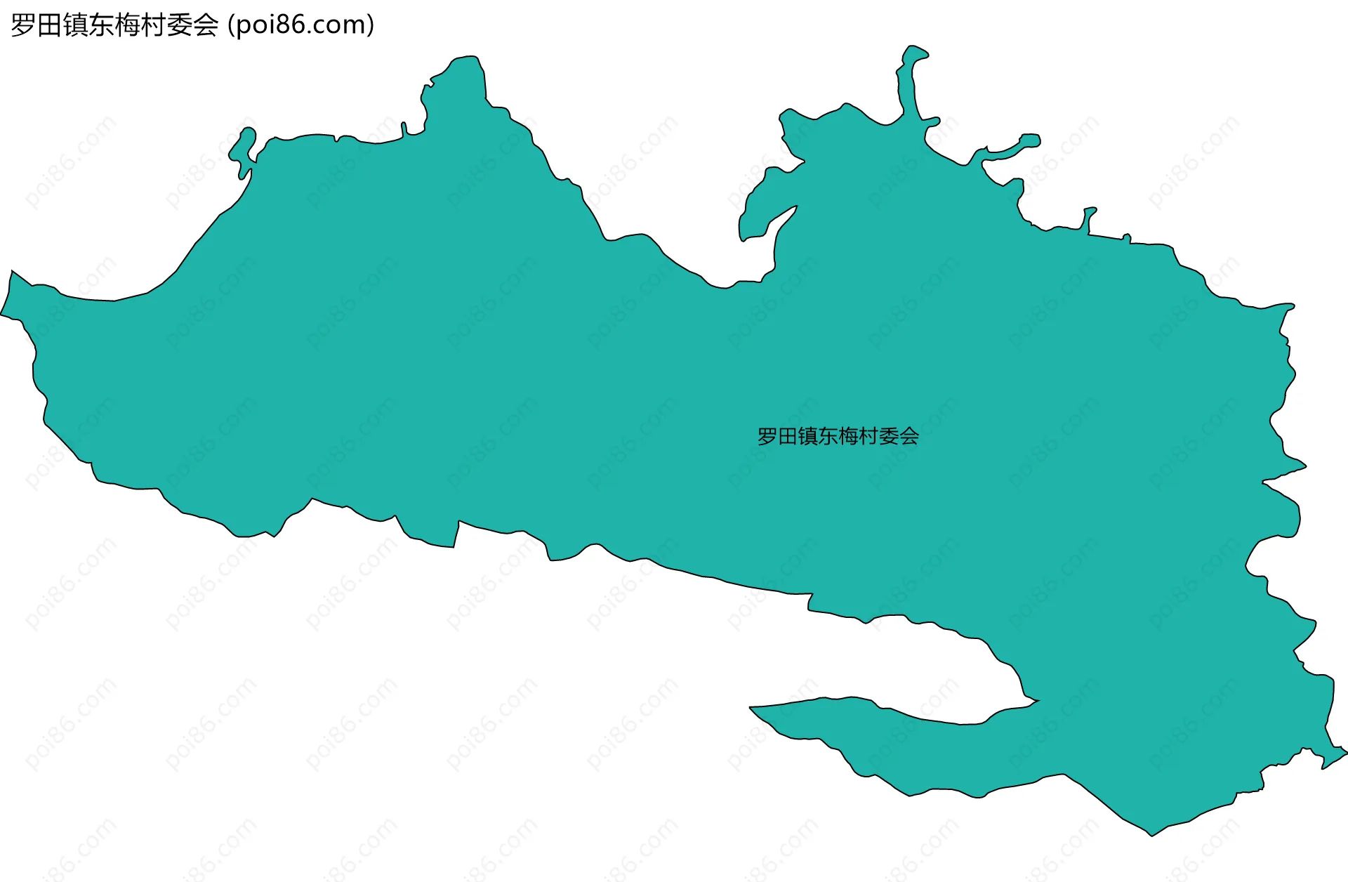 罗田镇东梅村委会边界地图