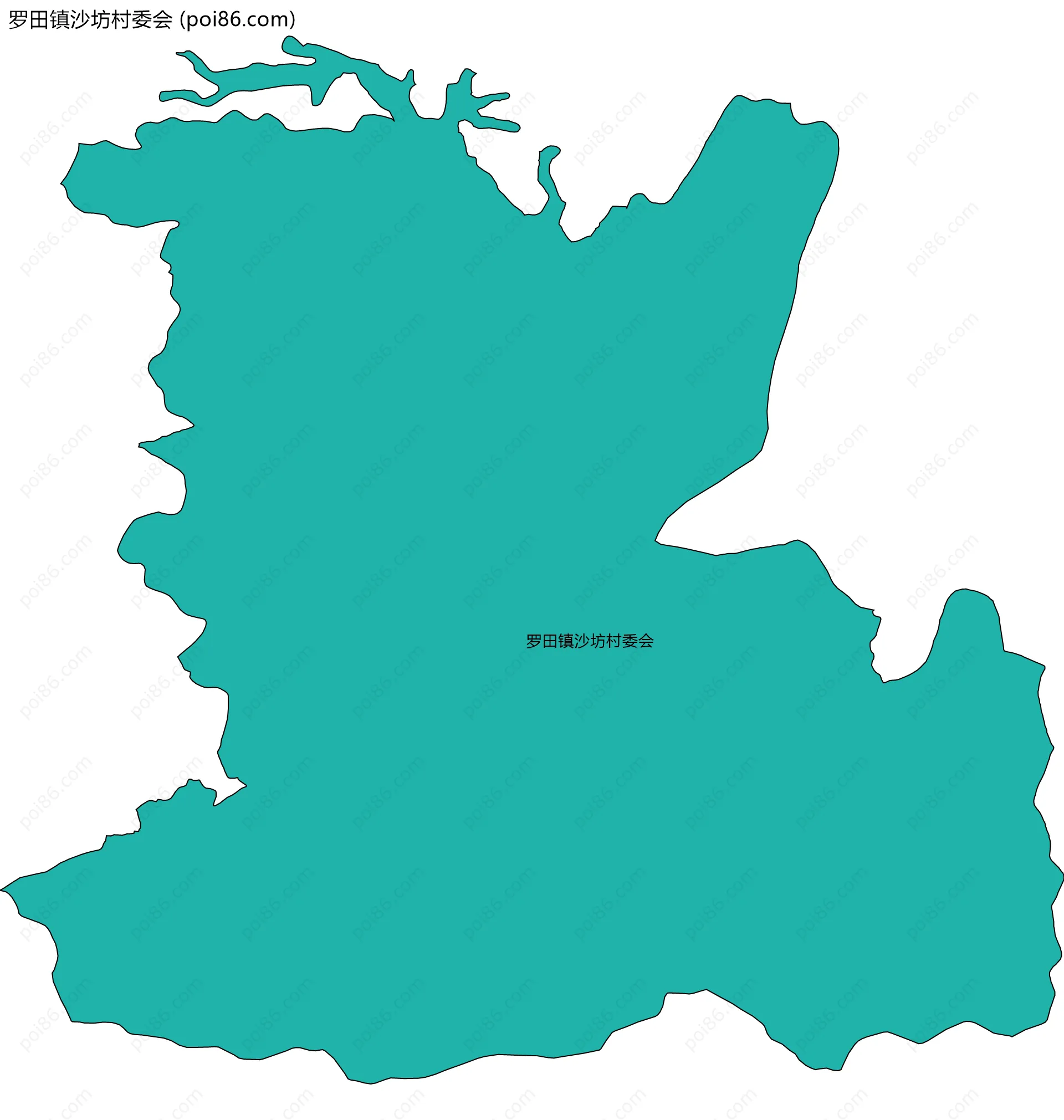 罗田镇沙坊村委会边界地图
