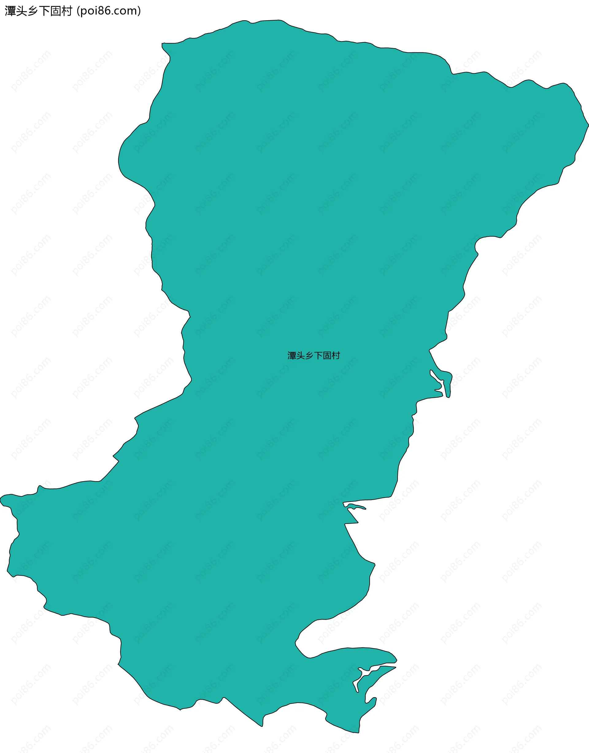 潭头乡下固村边界地图
