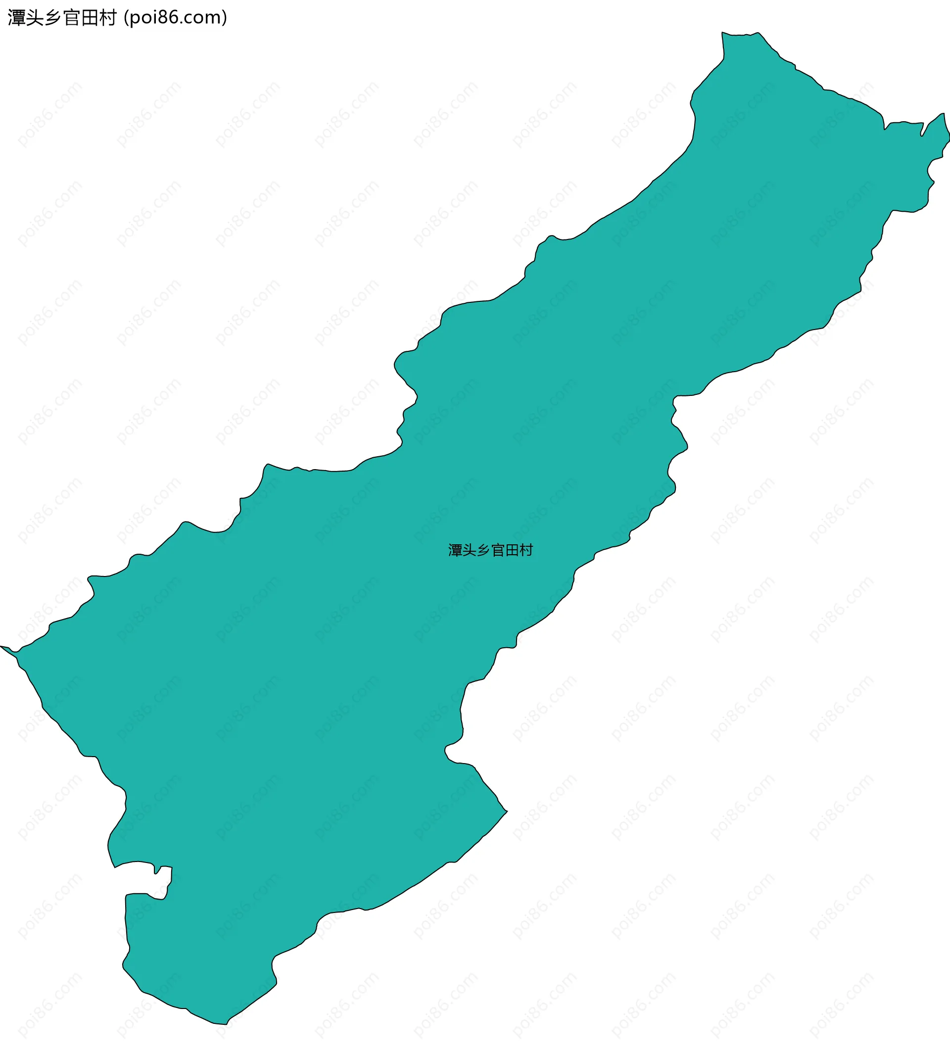潭头乡官田村边界地图