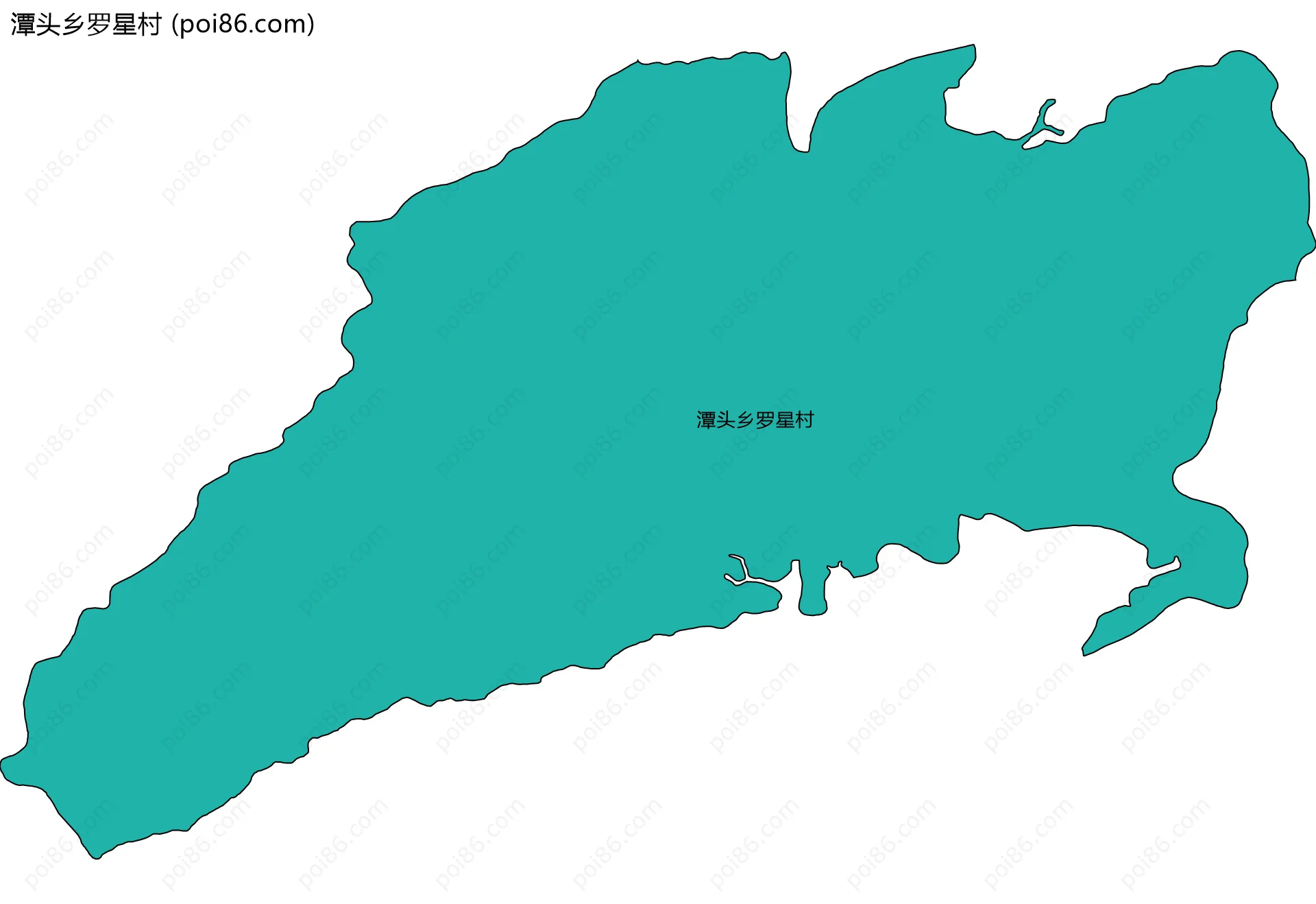 潭头乡罗星村边界地图