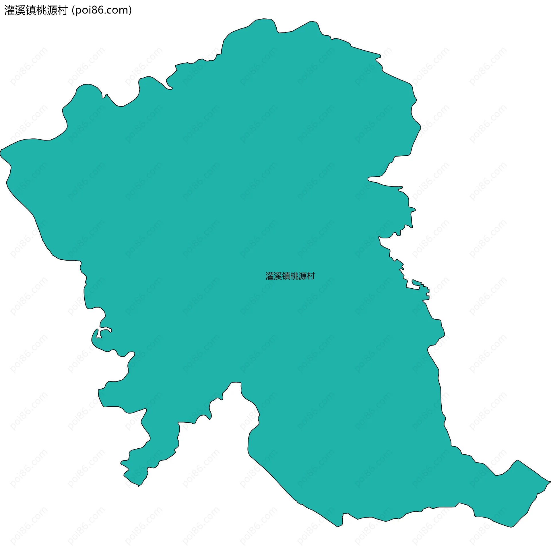 灌溪镇桃源村边界地图