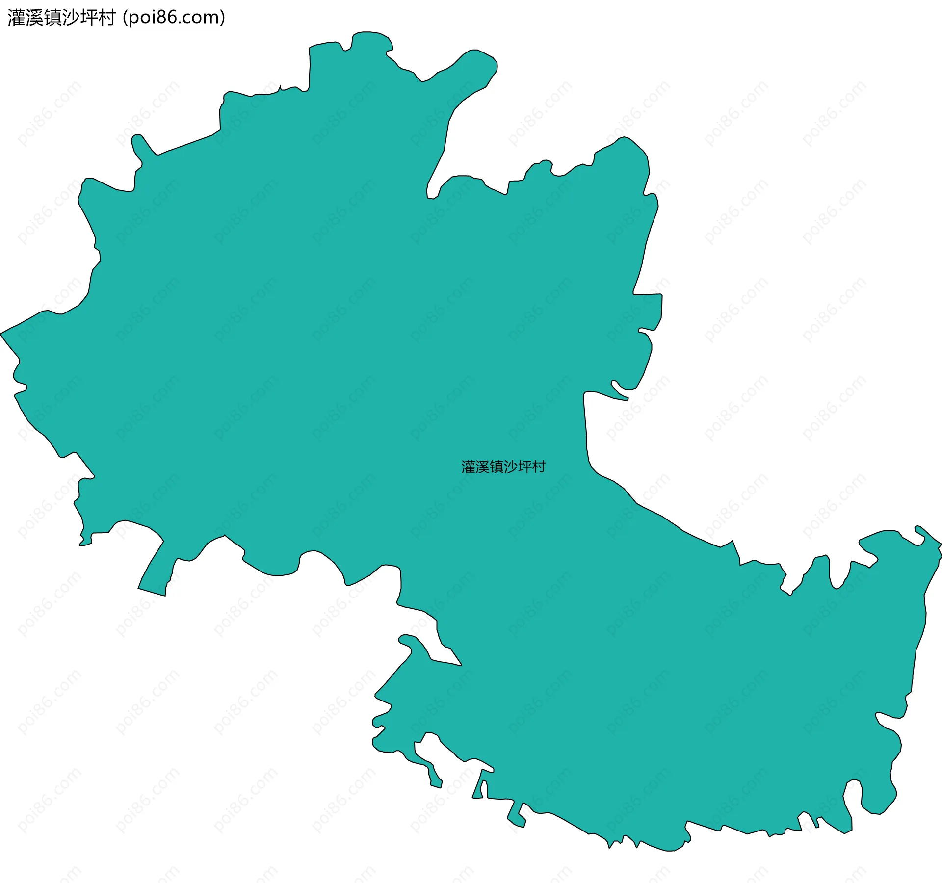 灌溪镇沙坪村边界地图