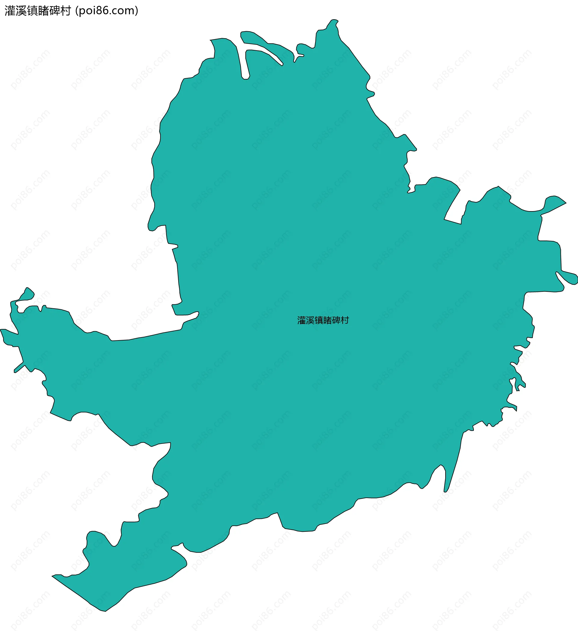 灌溪镇睹碑村边界地图