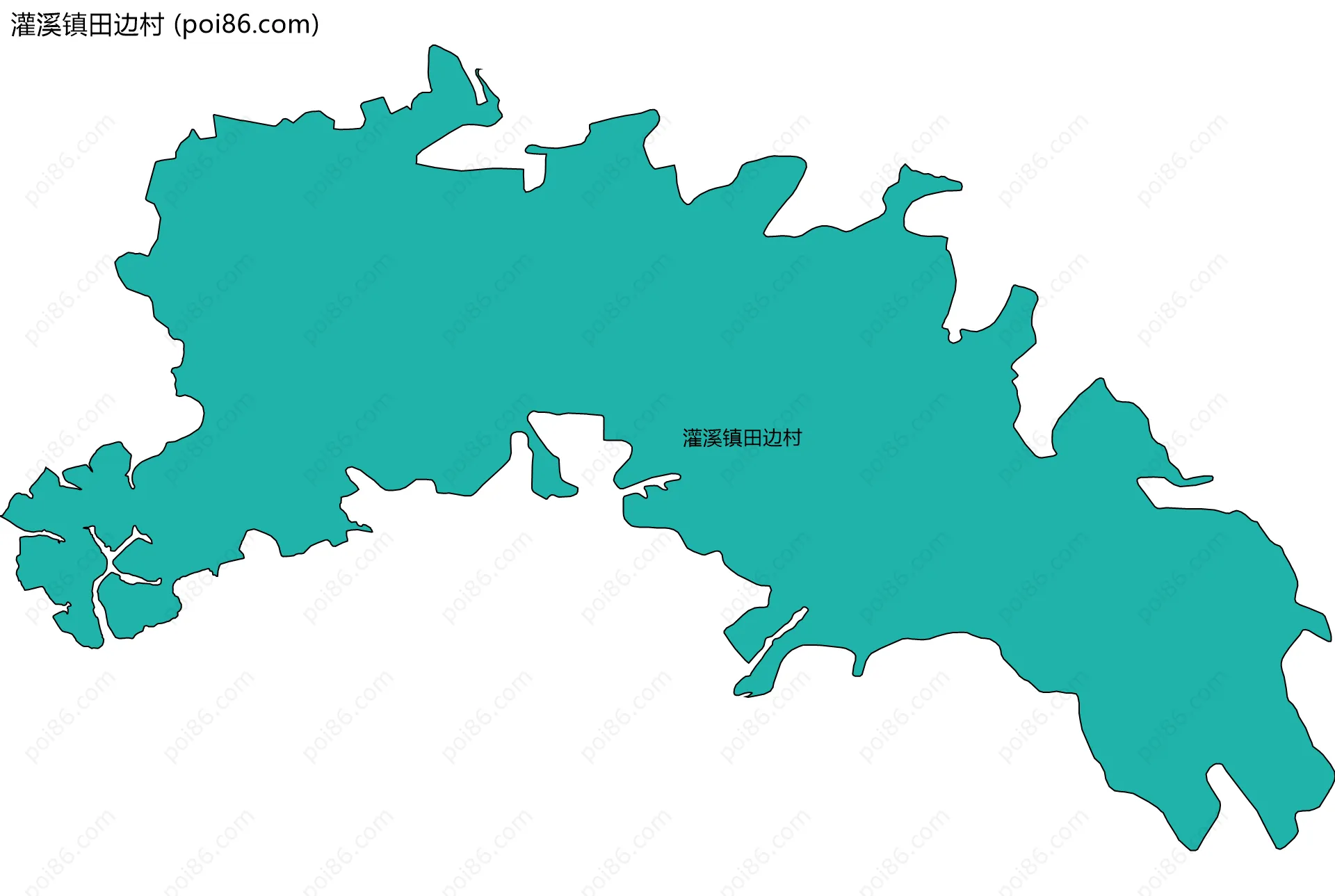 灌溪镇田边村边界地图