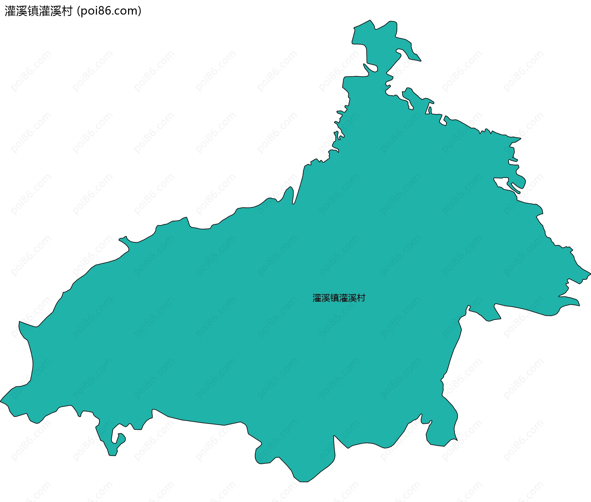 灌溪镇灌溪村边界地图