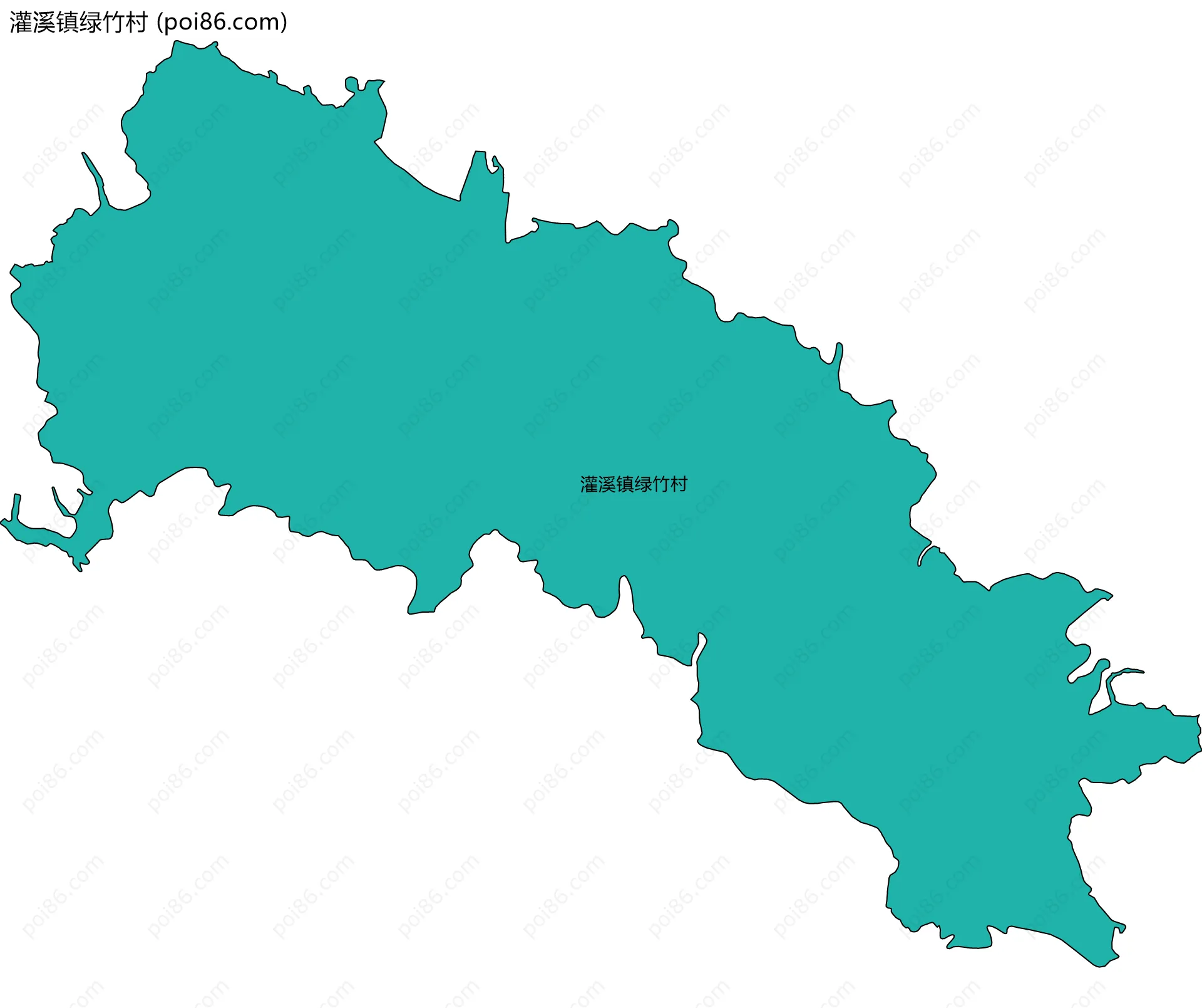 灌溪镇绿竹村边界地图