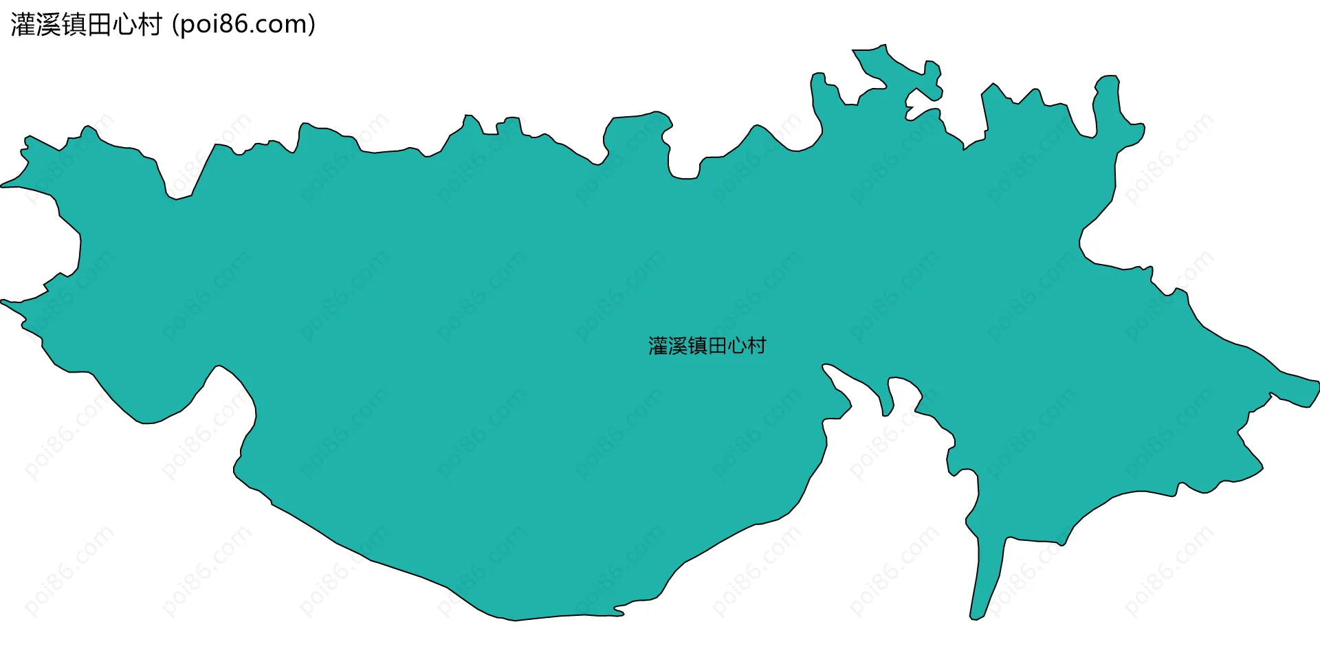 灌溪镇田心村边界地图