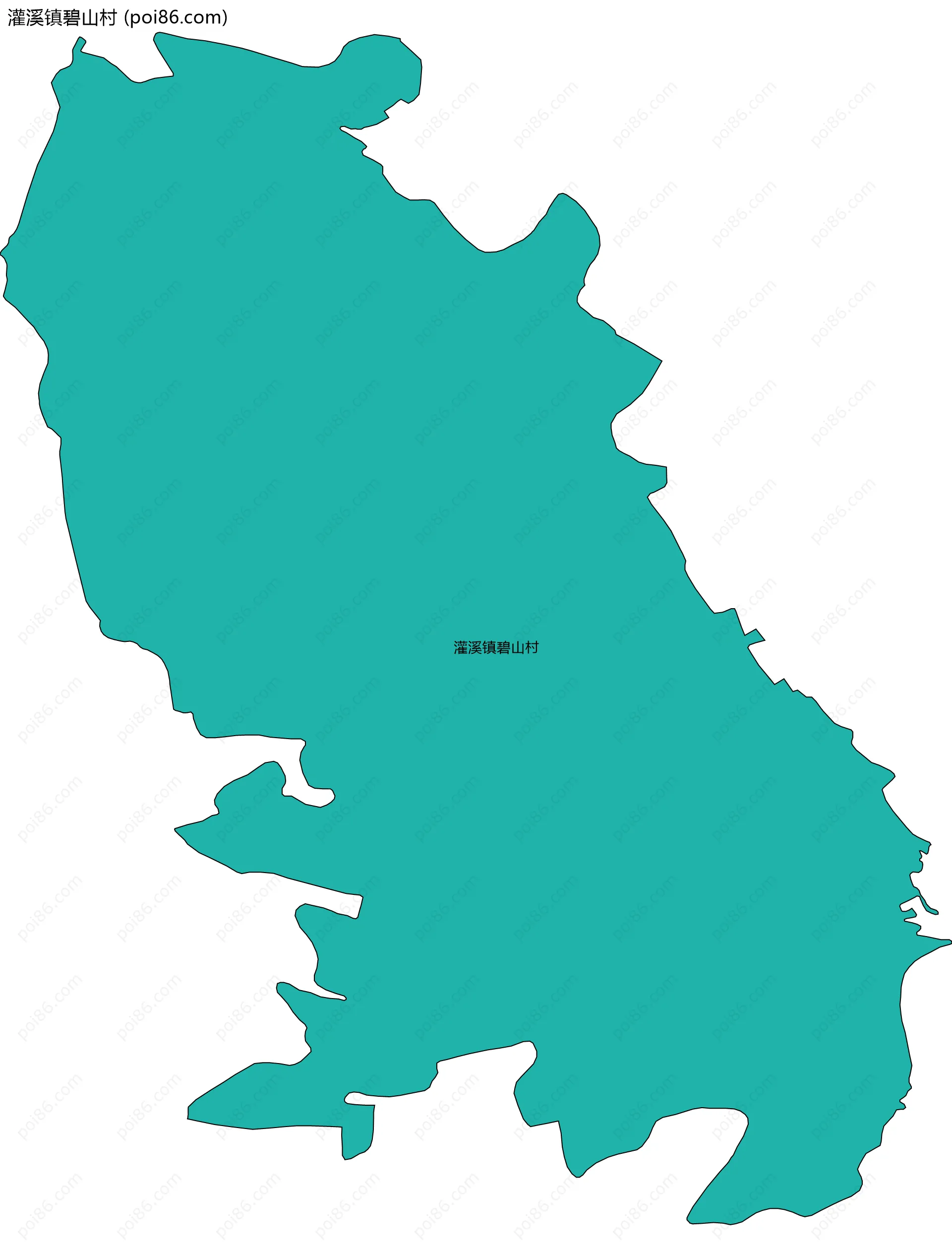 灌溪镇碧山村边界地图