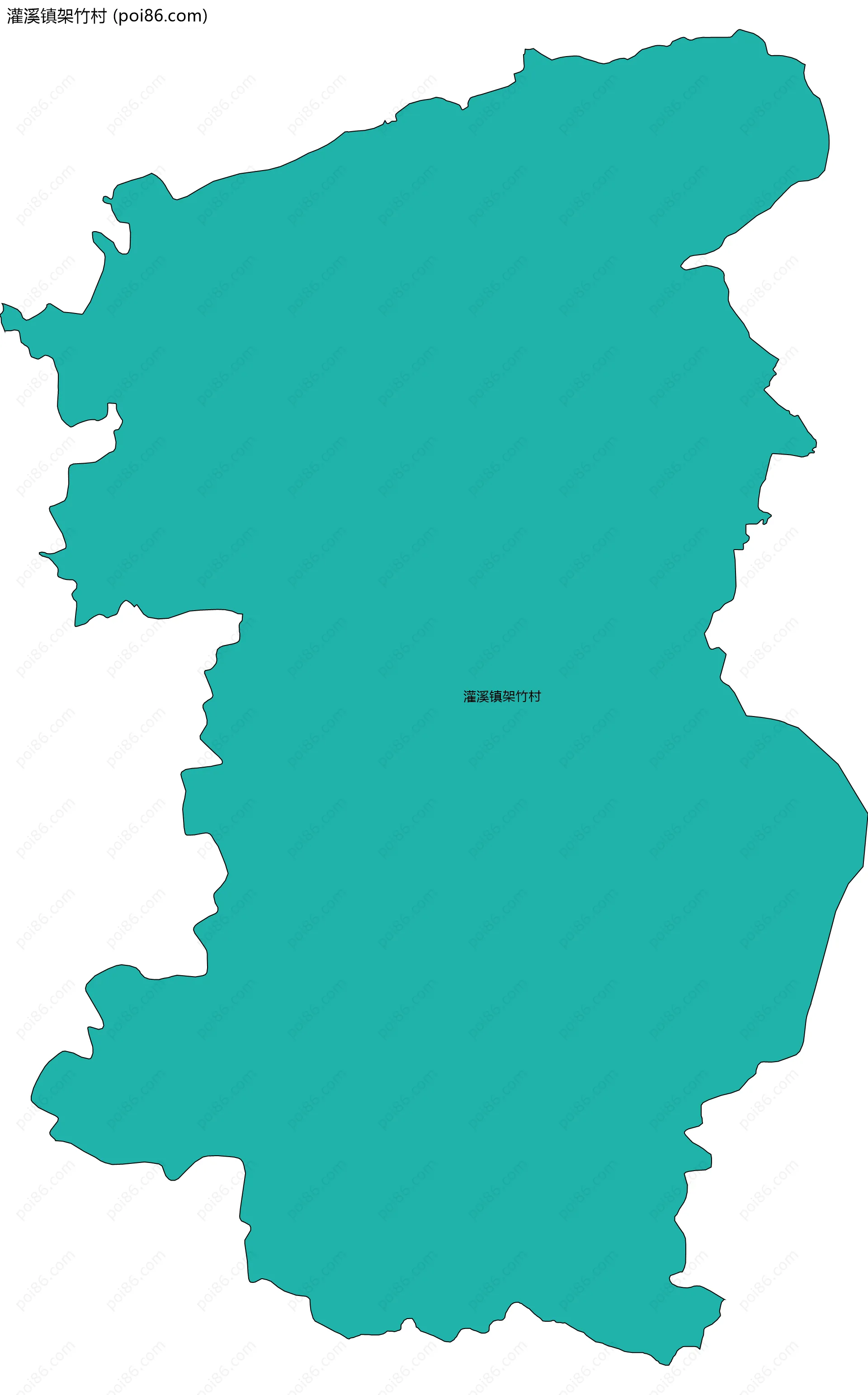 灌溪镇架竹村边界地图