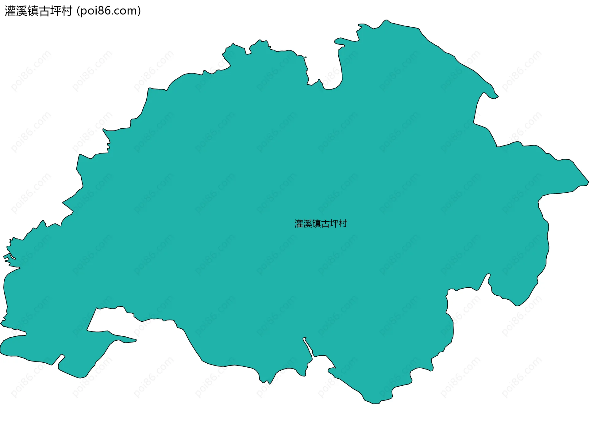 灌溪镇古坪村边界地图