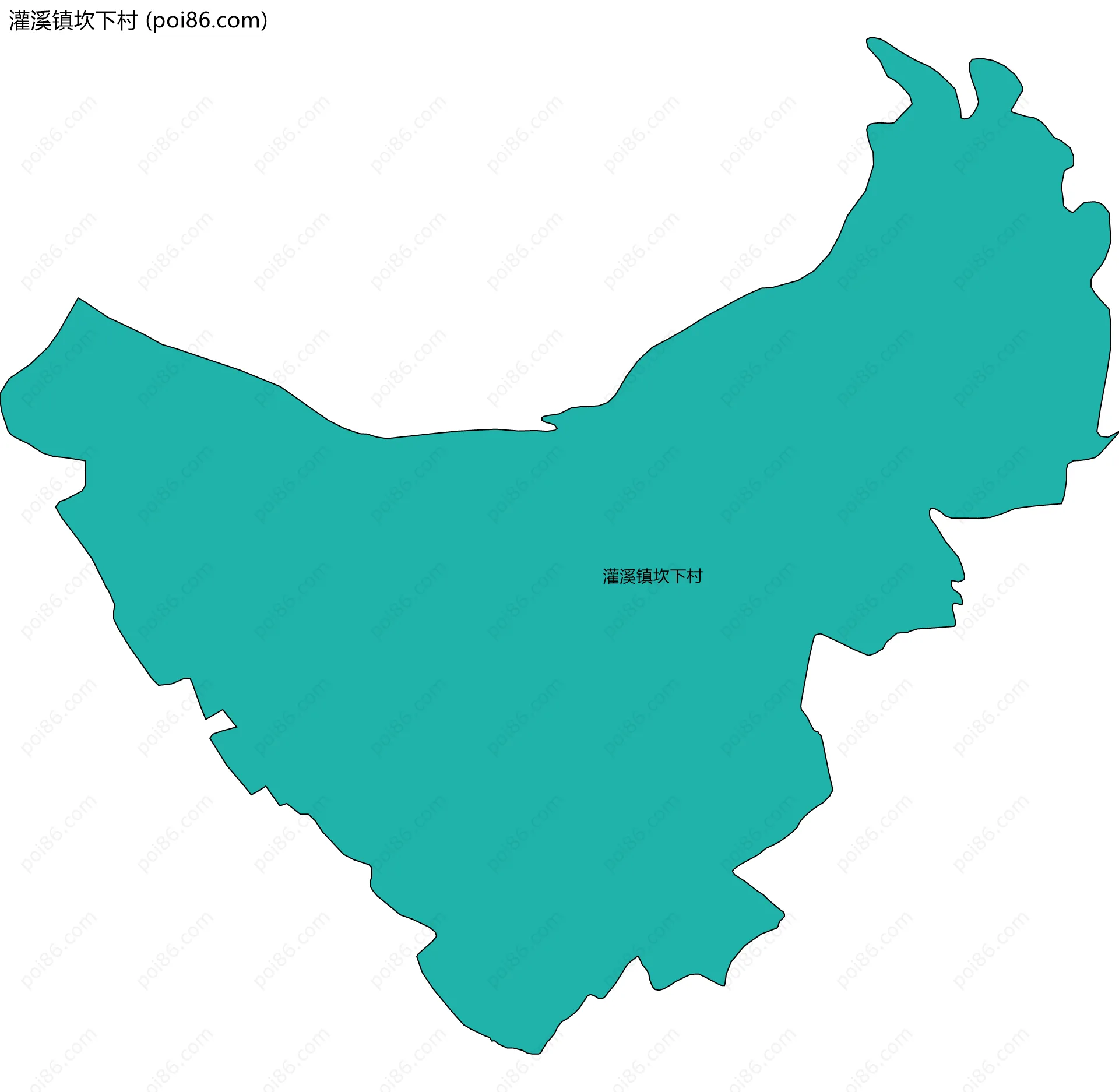 灌溪镇坎下村边界地图