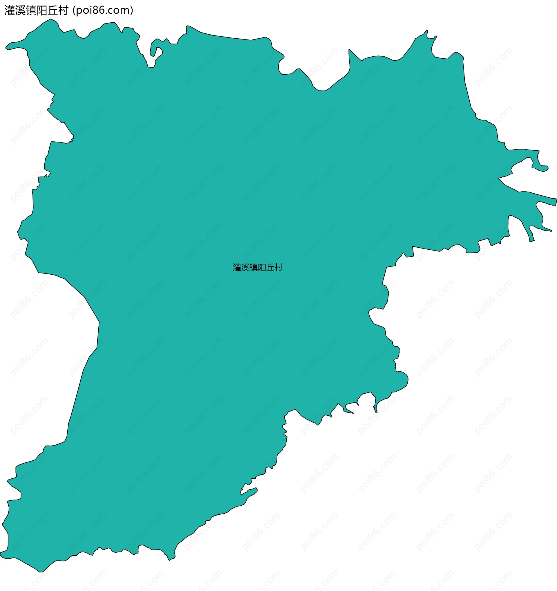 灌溪镇阳丘村边界地图