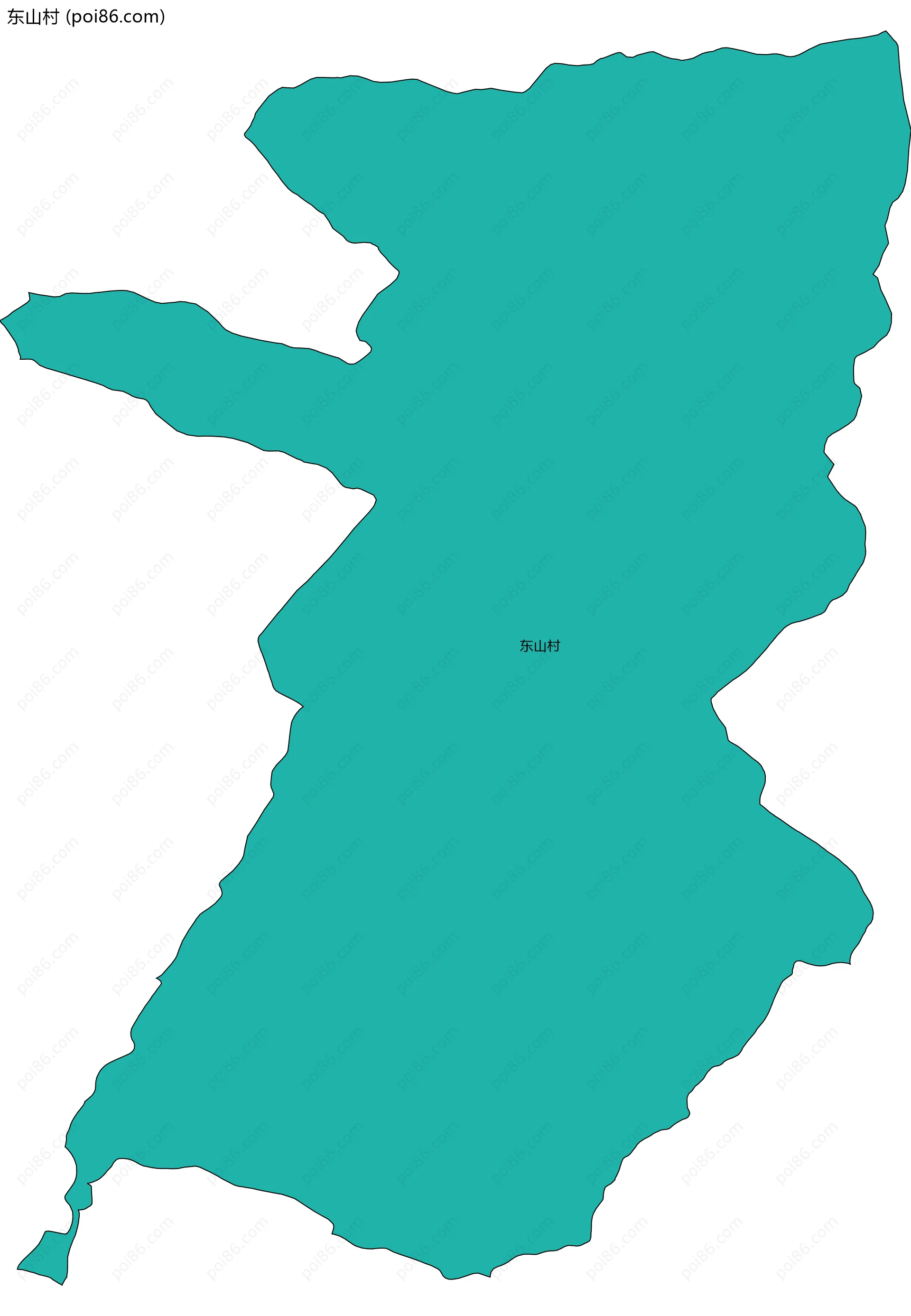 东山村边界地图