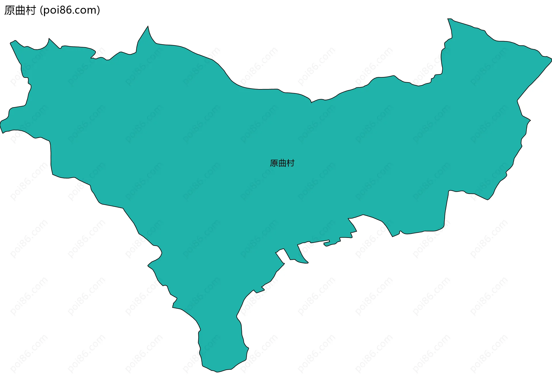 原曲村边界地图