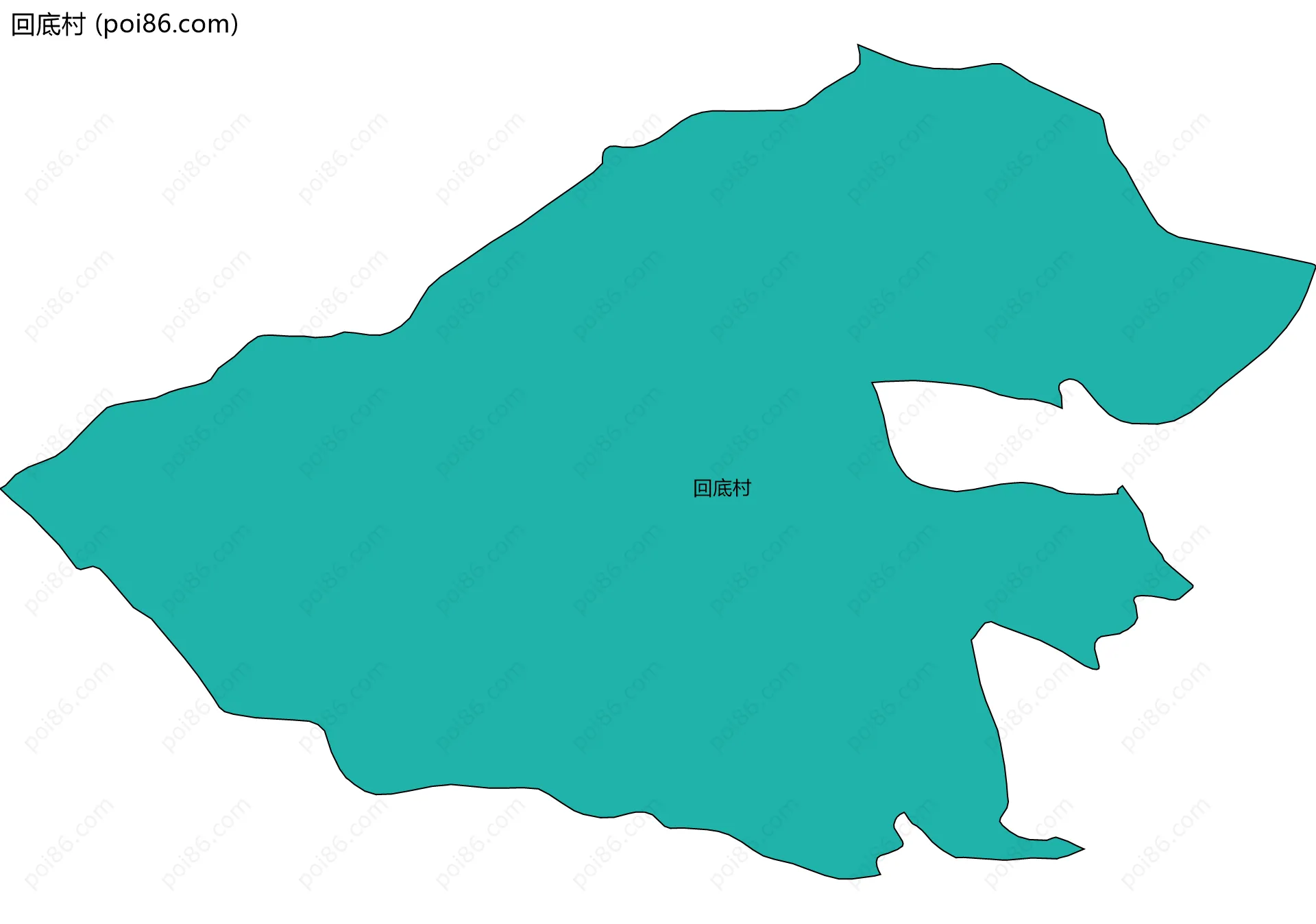 回底村边界地图