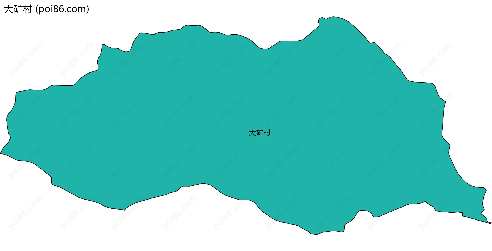 大矿村边界地图