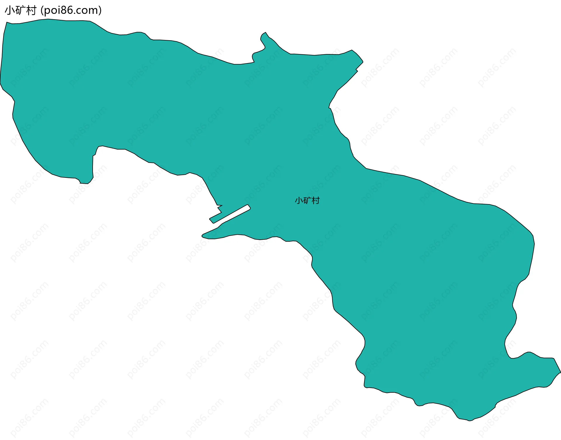 小矿村边界地图