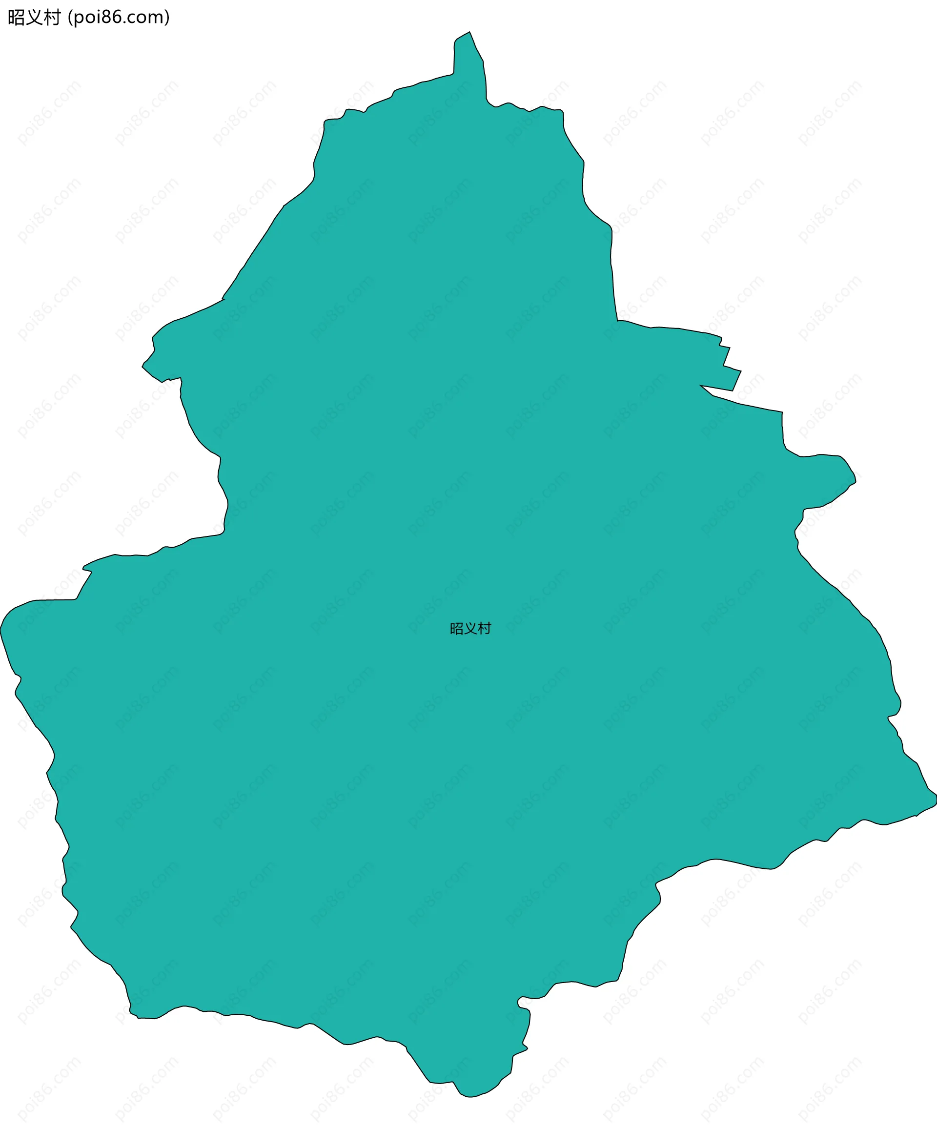昭义村边界地图