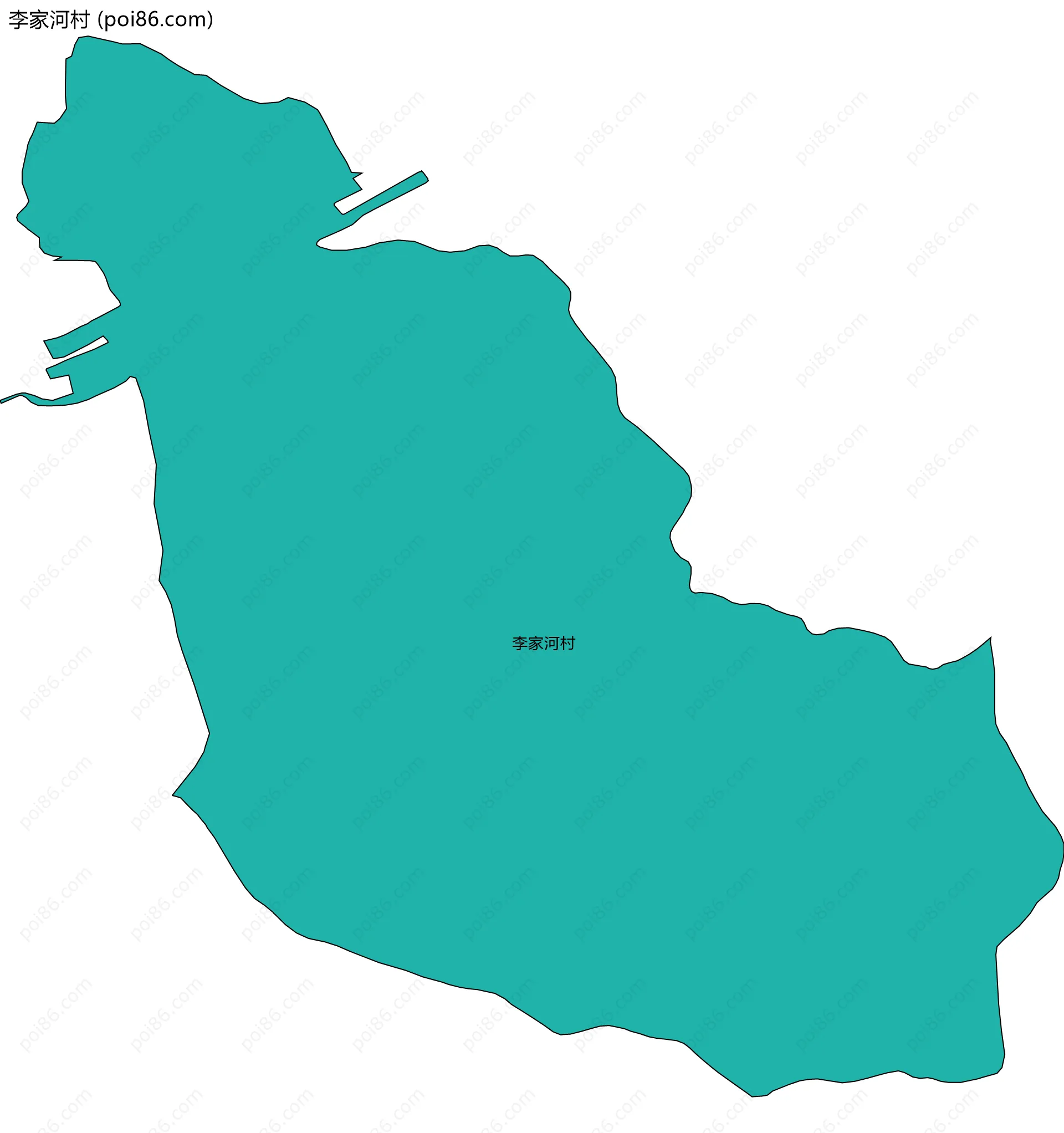 李家河村边界地图