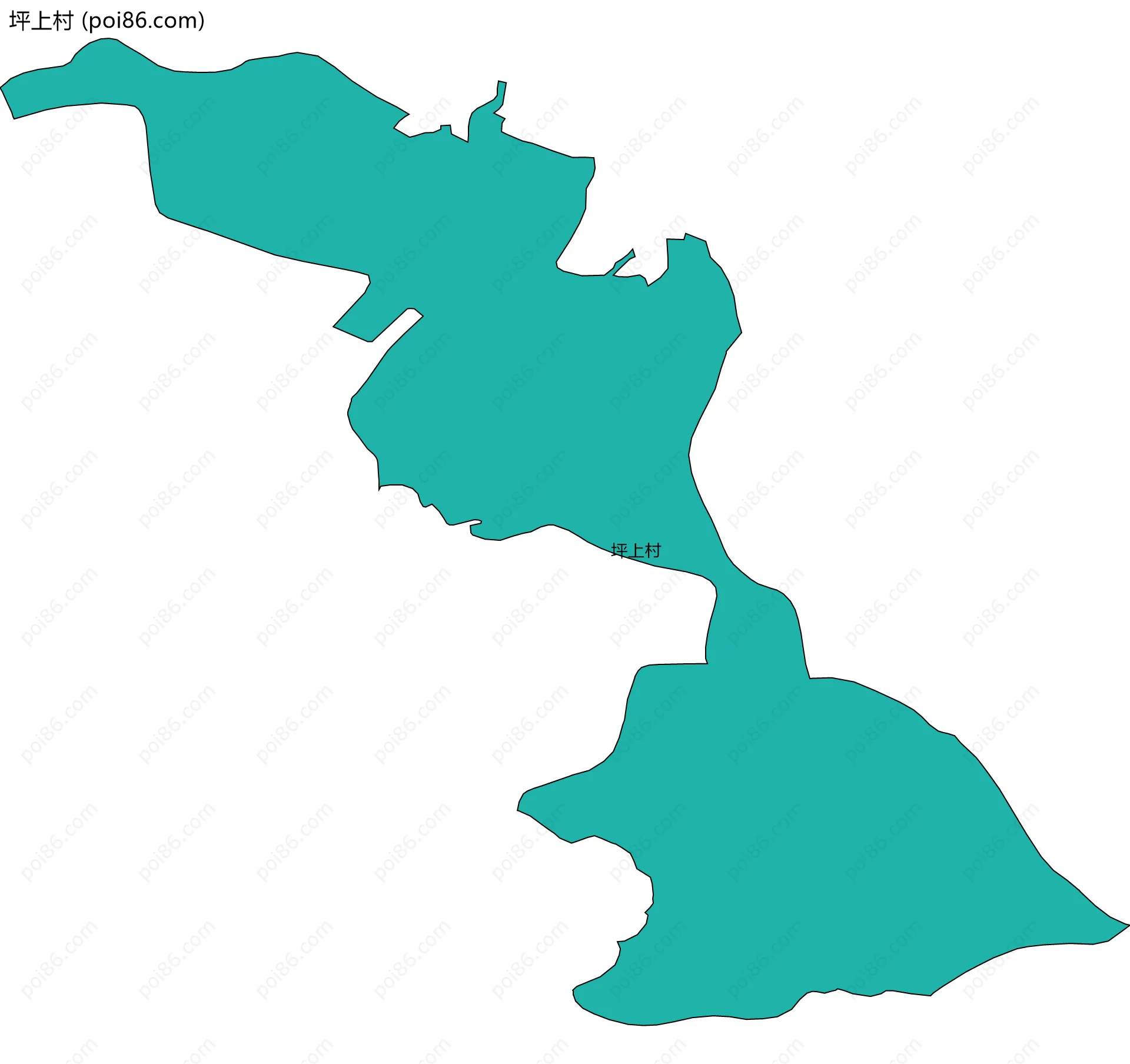 坪上村边界地图