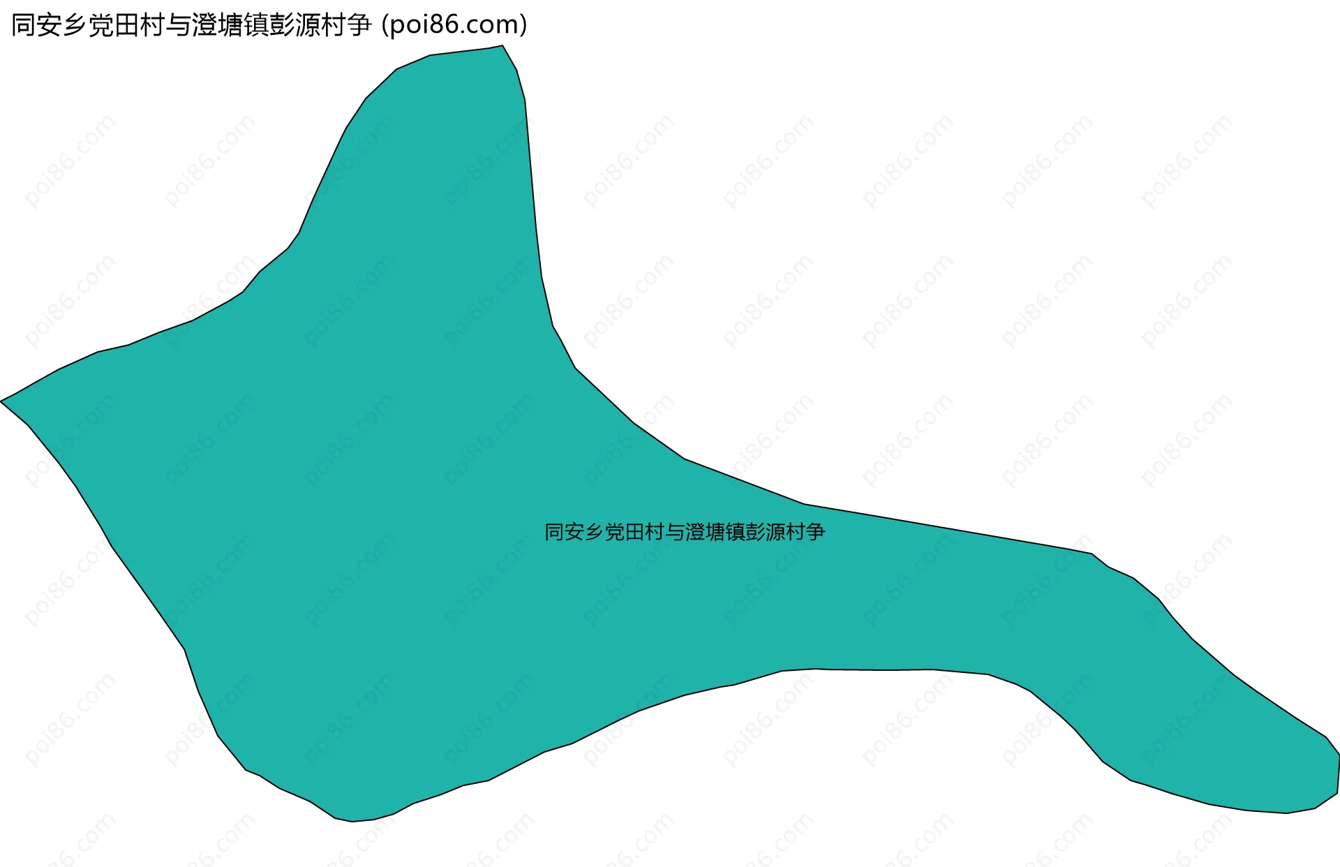 同安乡党田村与澄塘镇彭源村争边界地图