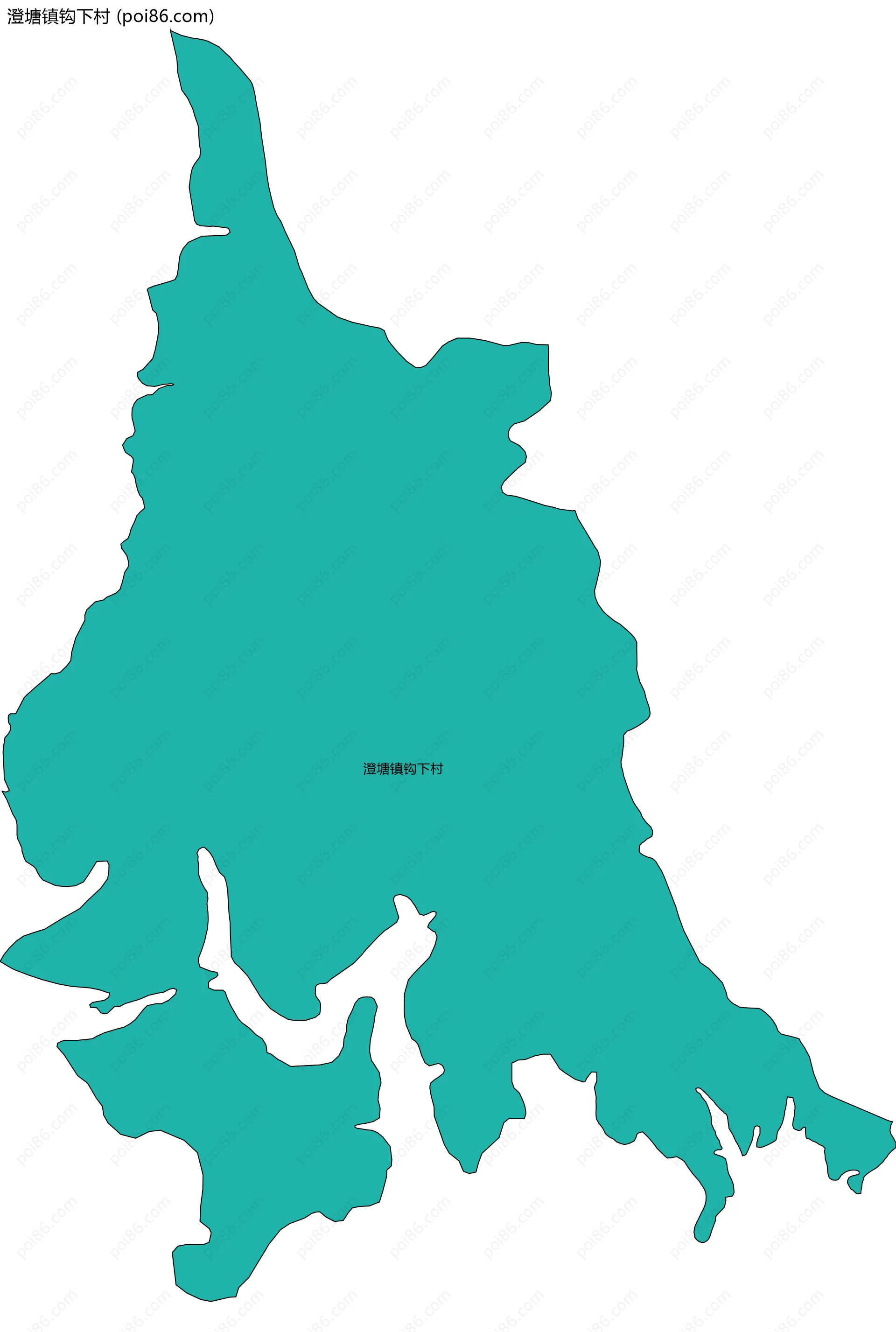 澄塘镇钩下村边界地图