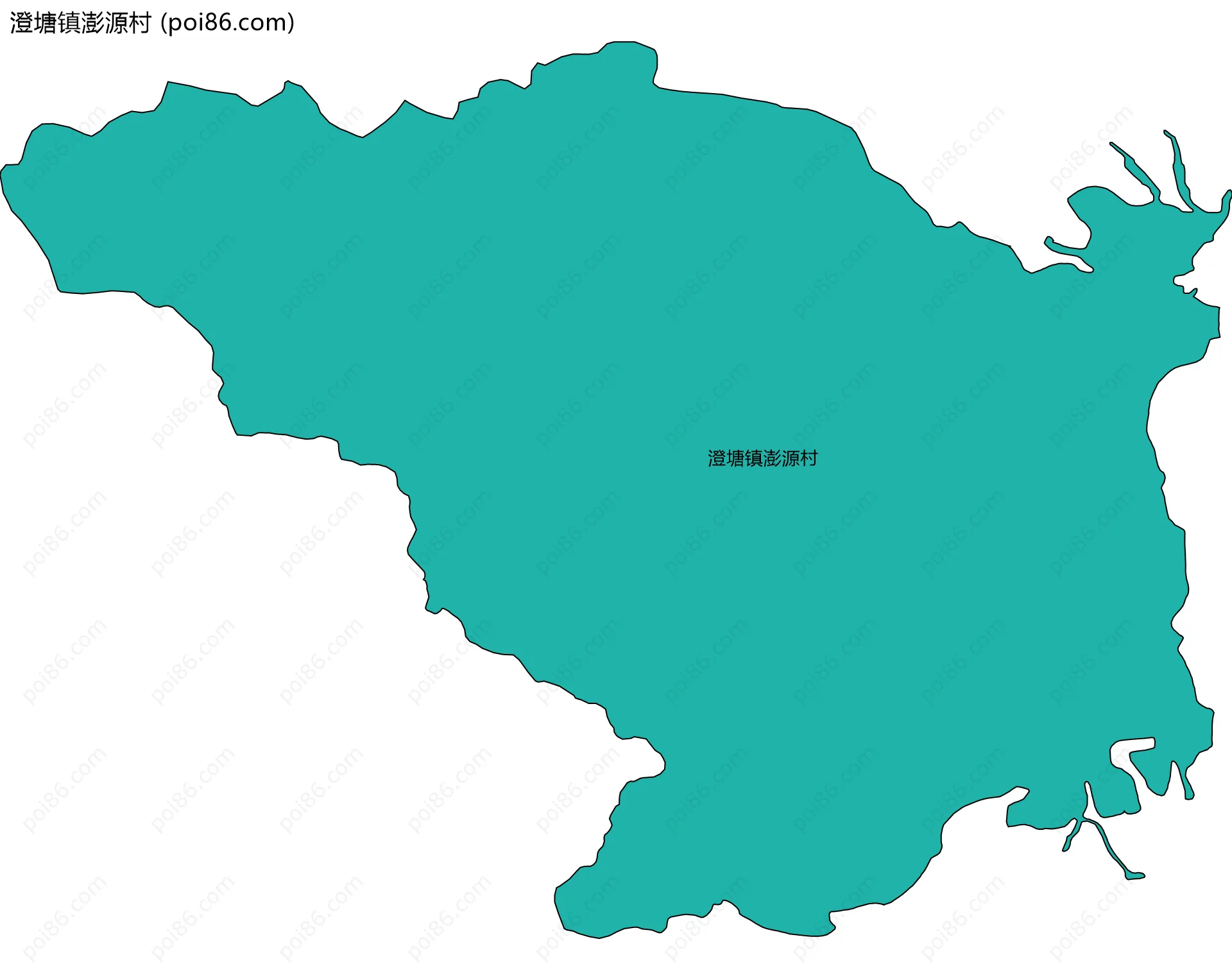 澄塘镇澎源村边界地图