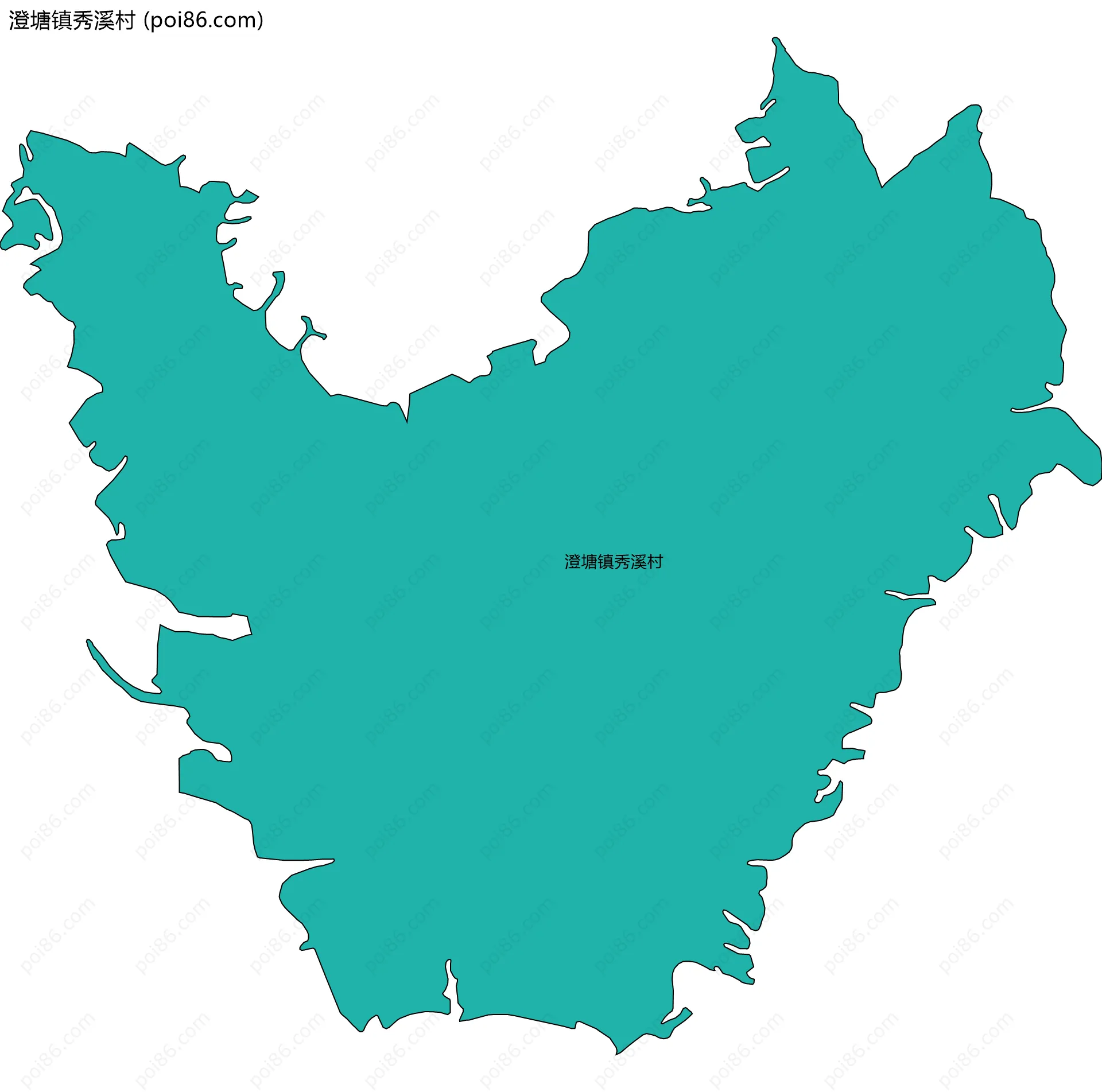 澄塘镇秀溪村边界地图