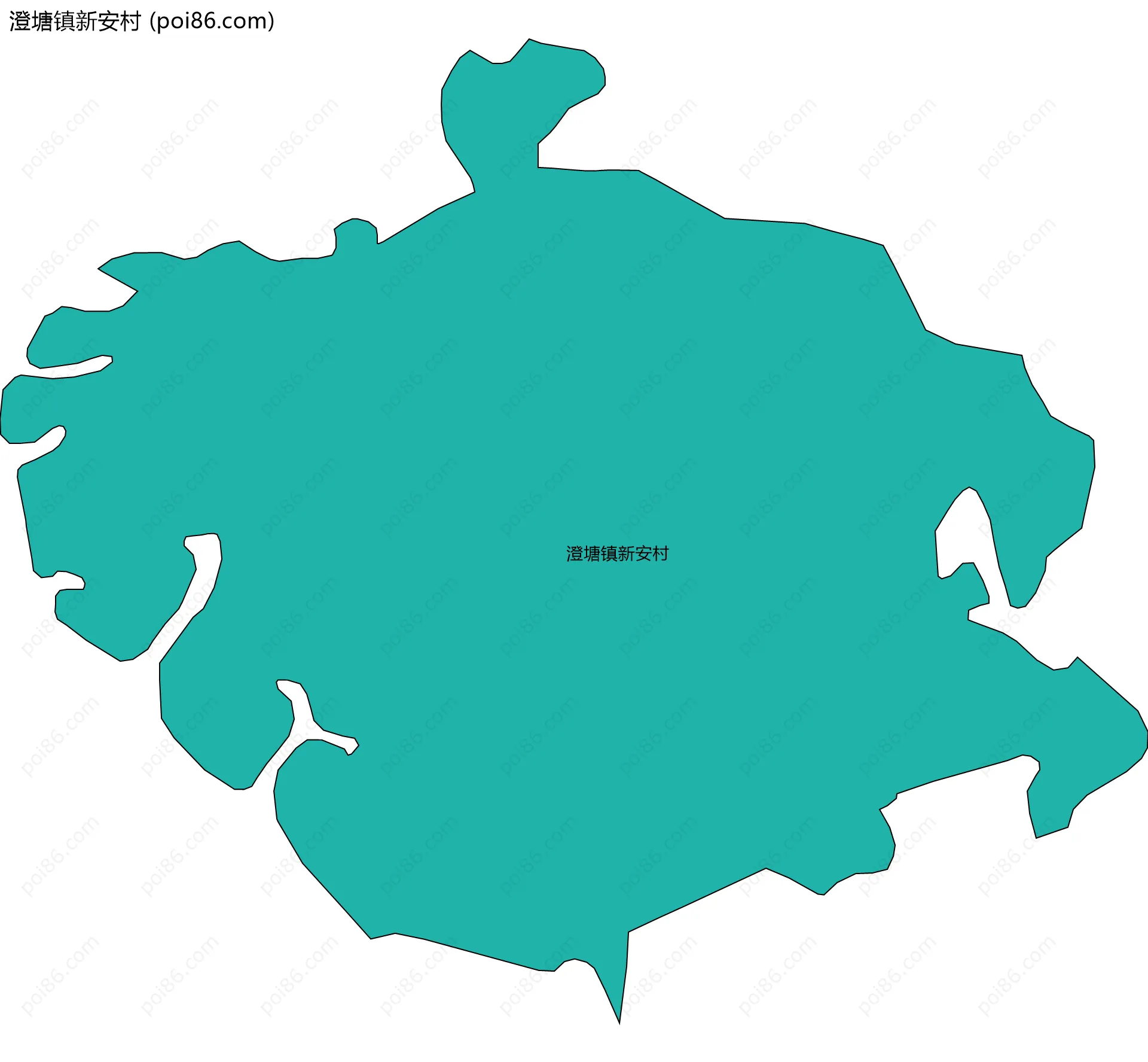 澄塘镇新安村边界地图