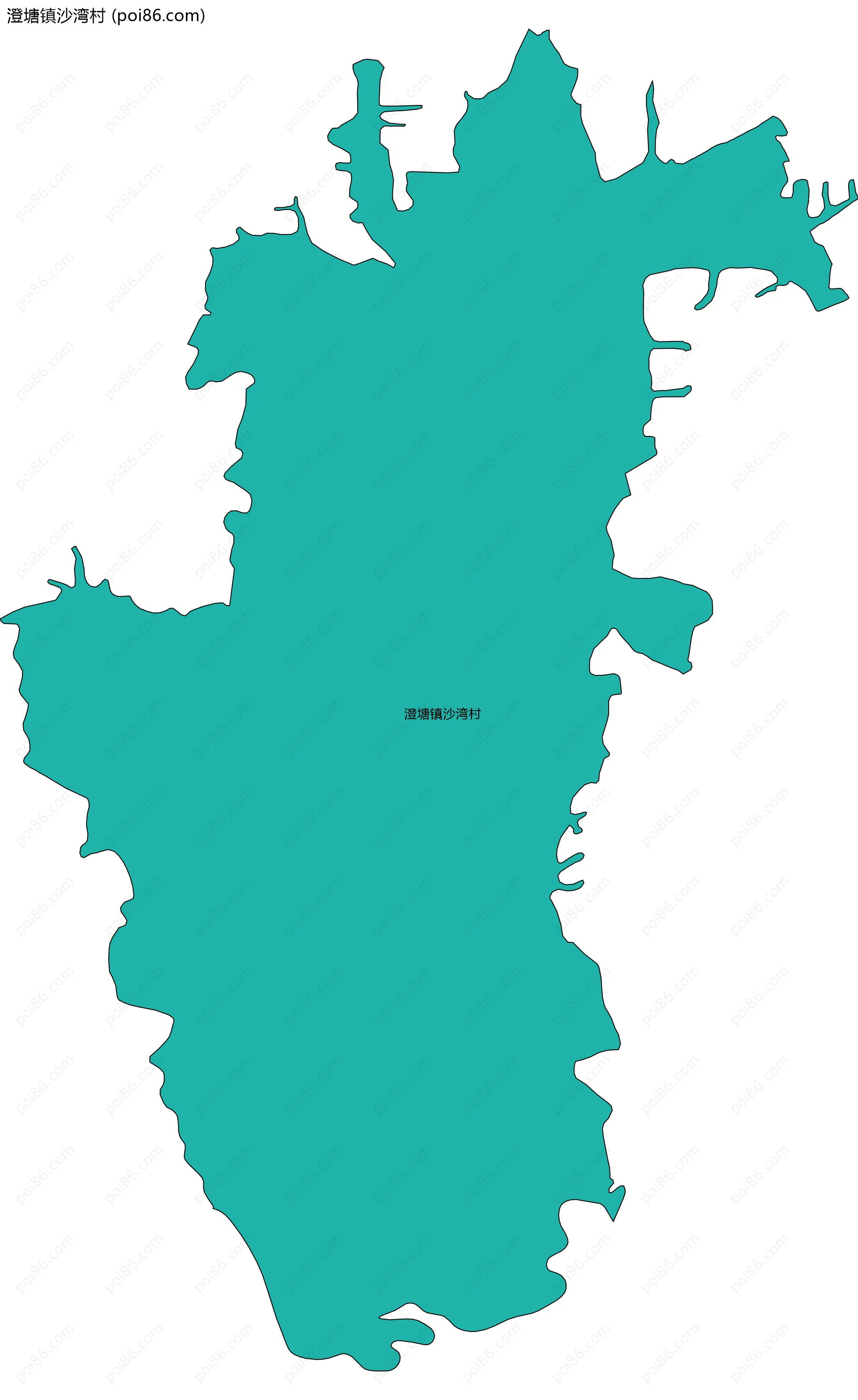 澄塘镇沙湾村边界地图