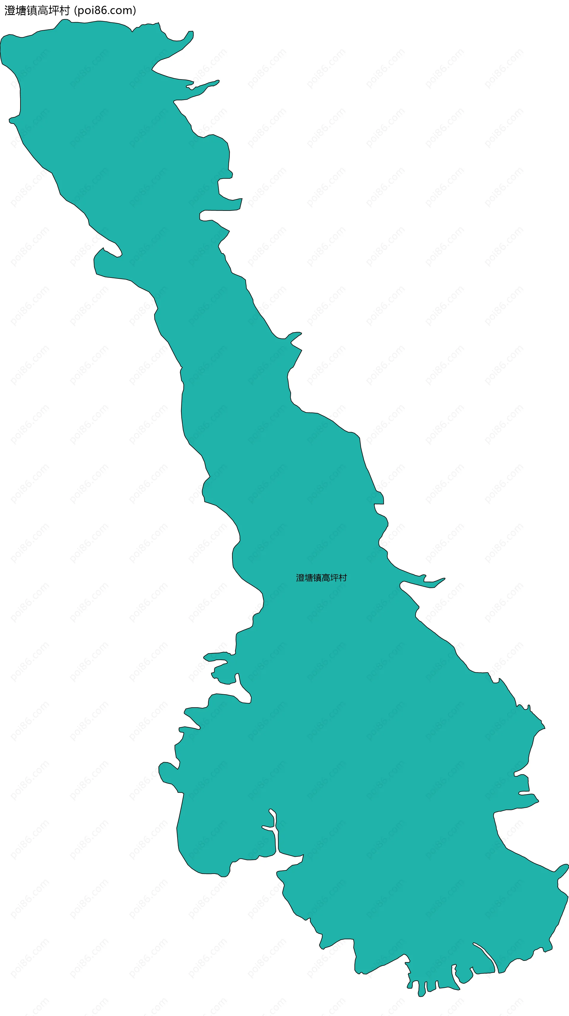 澄塘镇高坪村边界地图