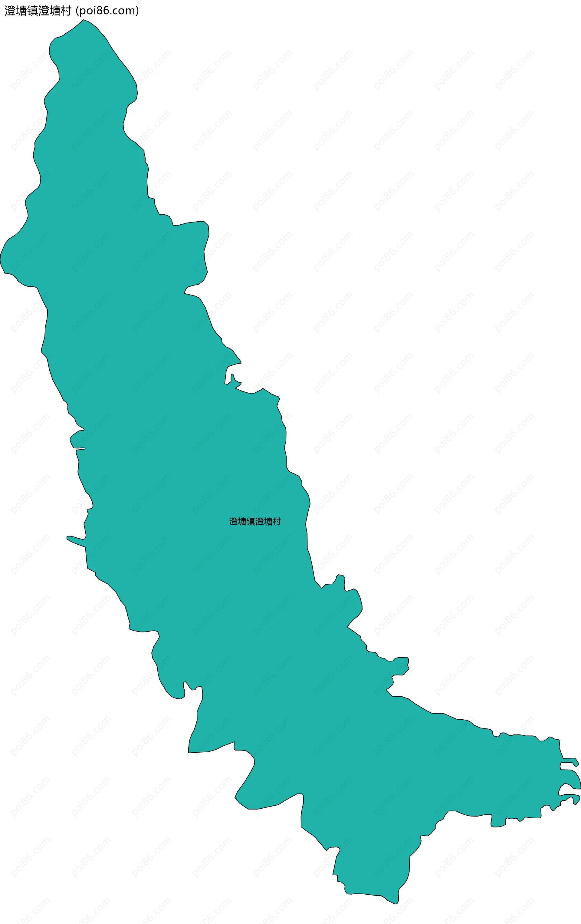 澄塘镇澄塘村边界地图