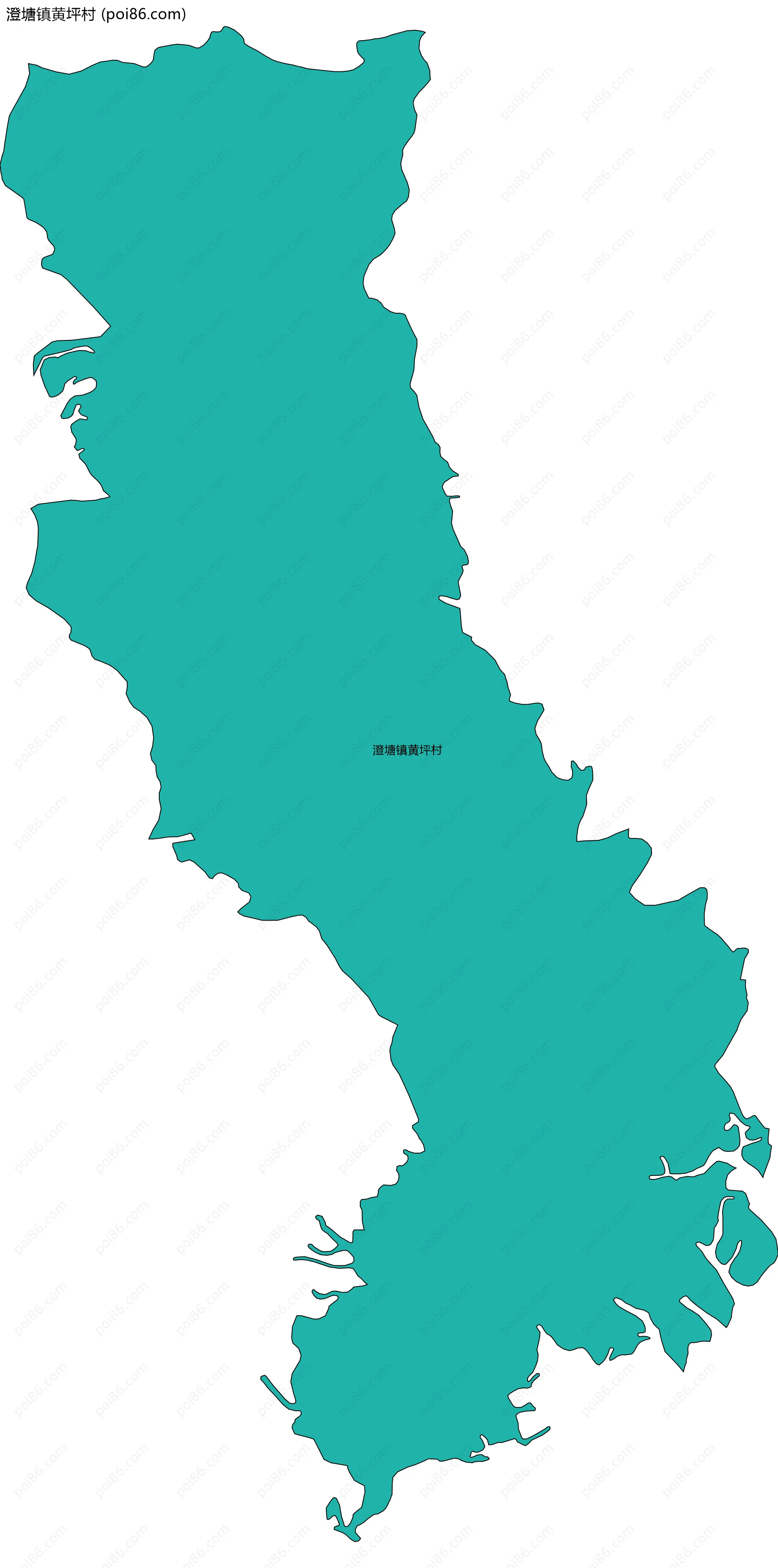 澄塘镇黄坪村边界地图
