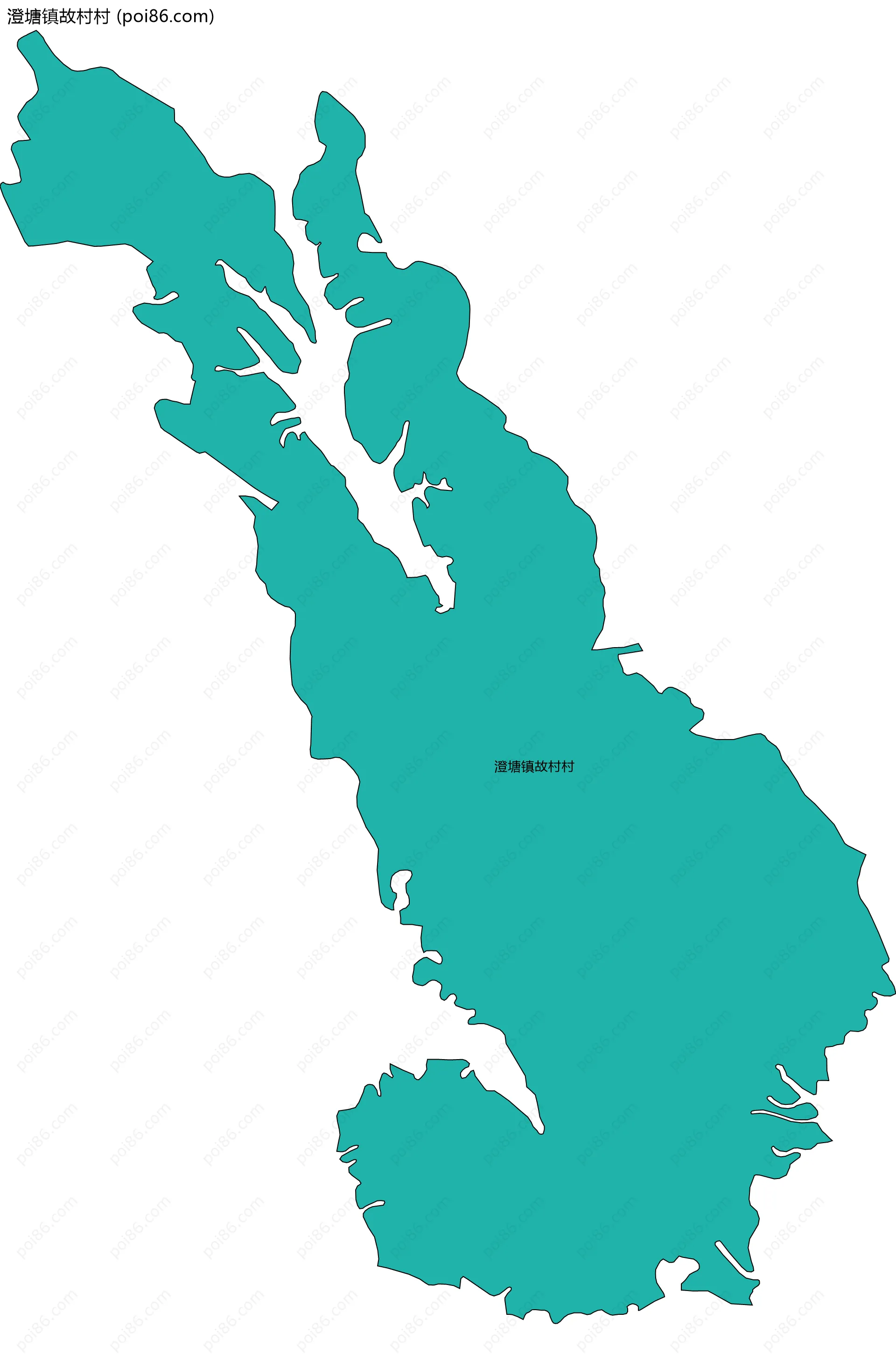 澄塘镇故村村边界地图