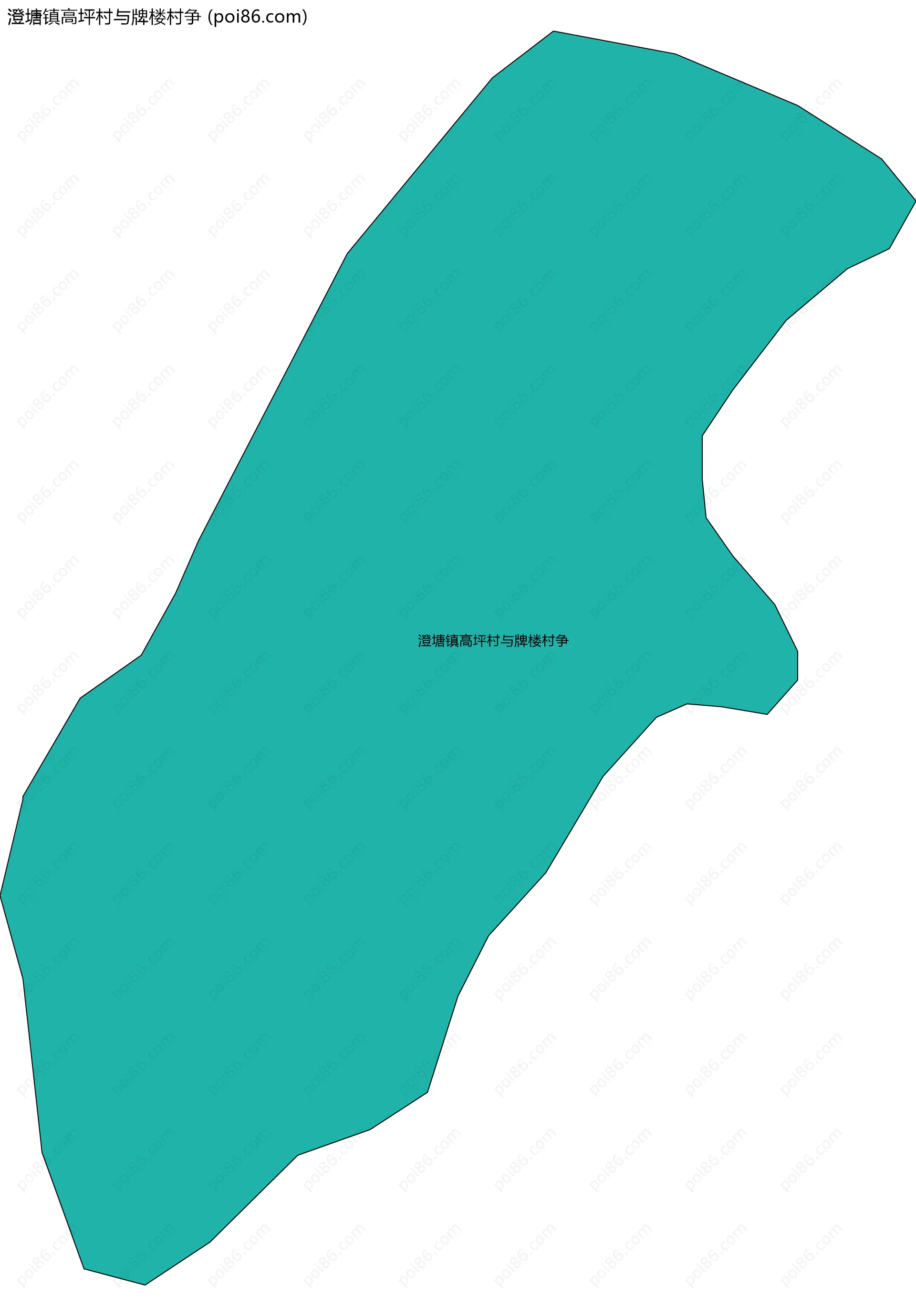澄塘镇高坪村与牌楼村争边界地图