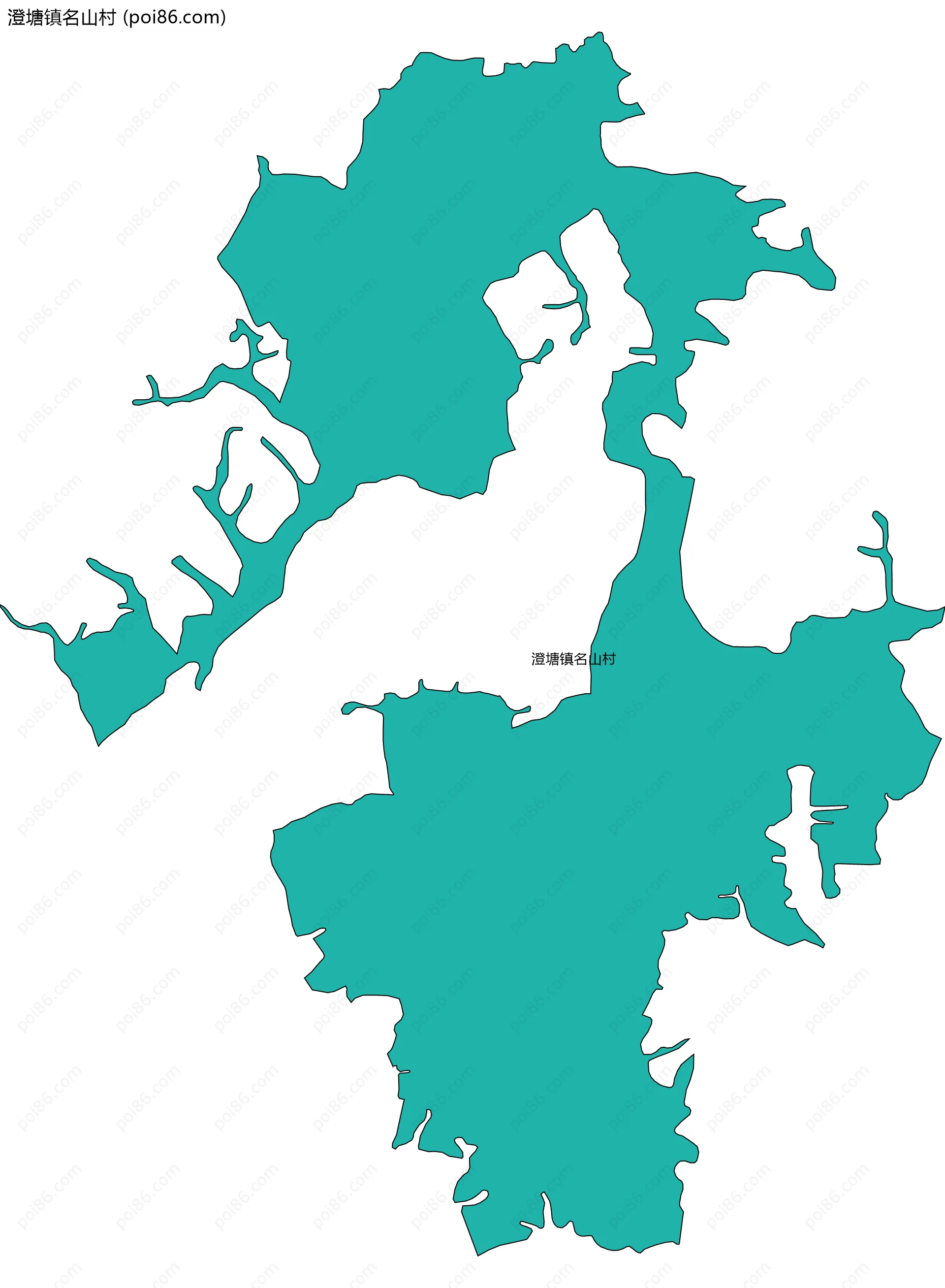 澄塘镇名山村边界地图