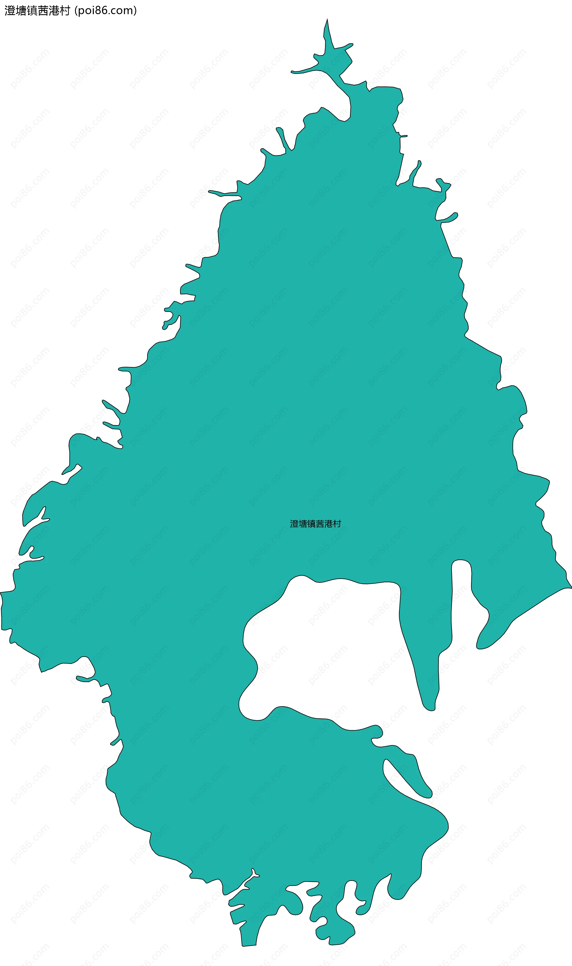 澄塘镇茜港村边界地图