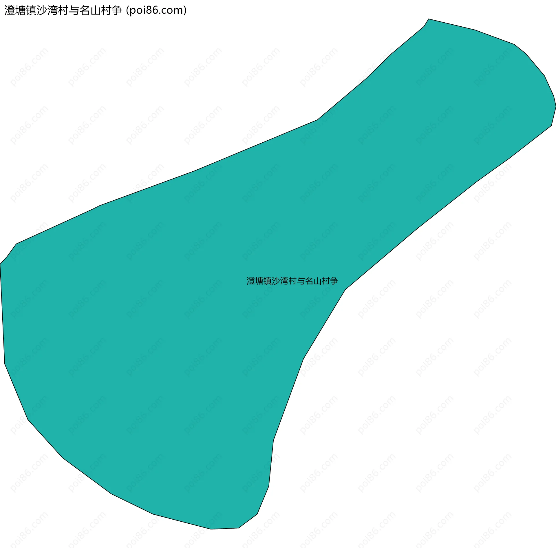 澄塘镇沙湾村与名山村争边界地图