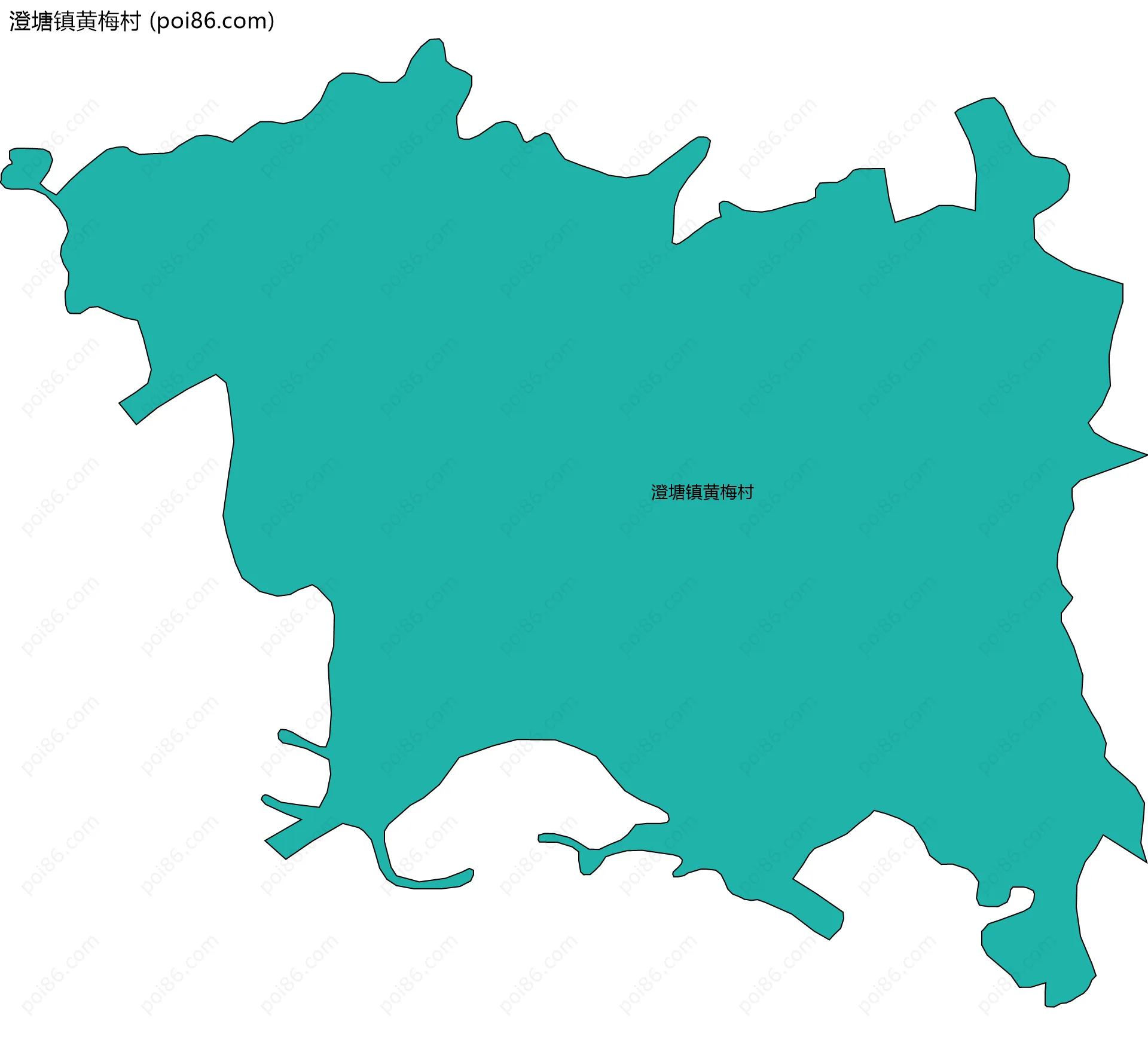 澄塘镇黄梅村边界地图